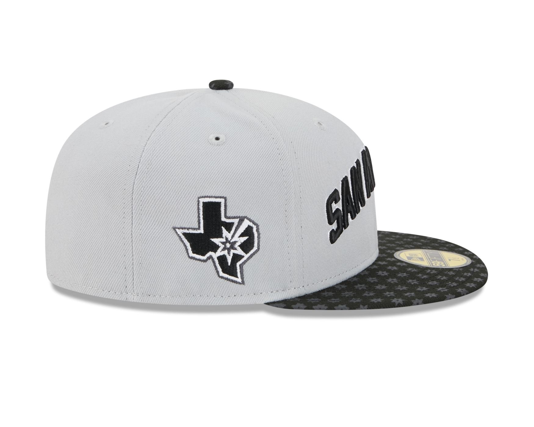 Bone New Era  59FIFTY San Antonio Spurs NBA Preto Cinza/Preto 4