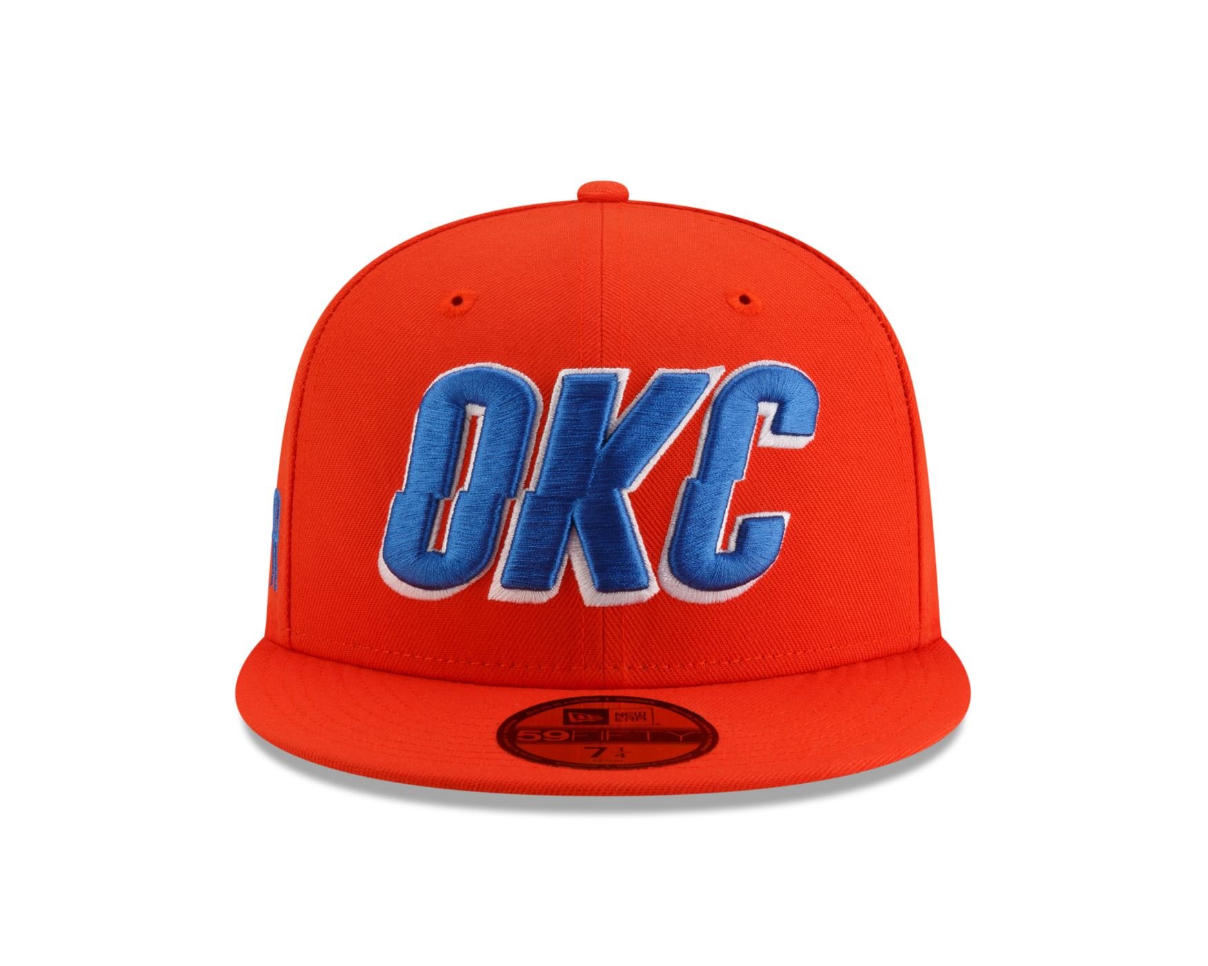 Bone New Era  59FIFTY Oklahoma City Thunder NBA Laranja Laranja 2