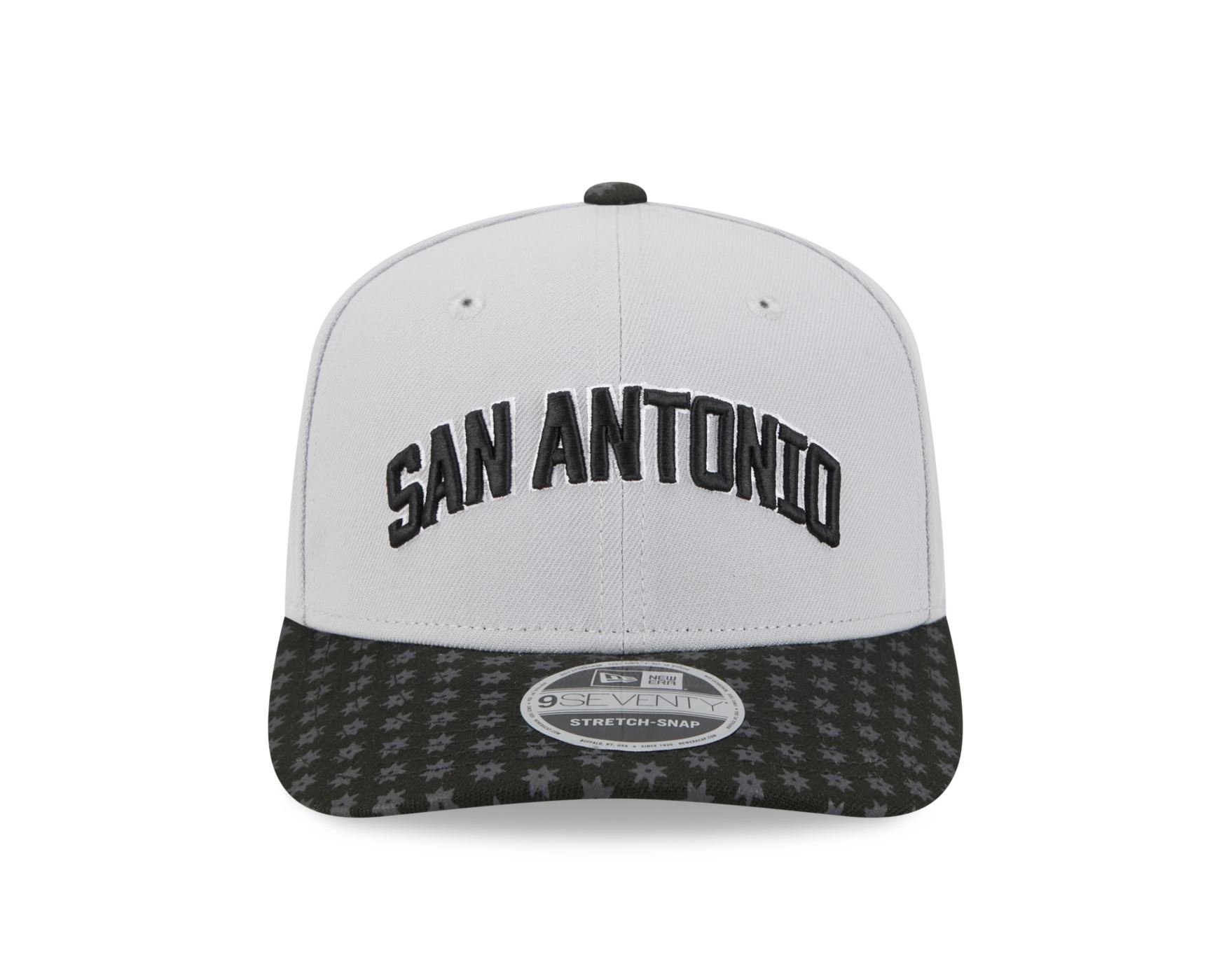 Bone New Era  9SEVENTY Strtch Snap  San Antonio Spurs NBA Preto Cinza/Preto 2