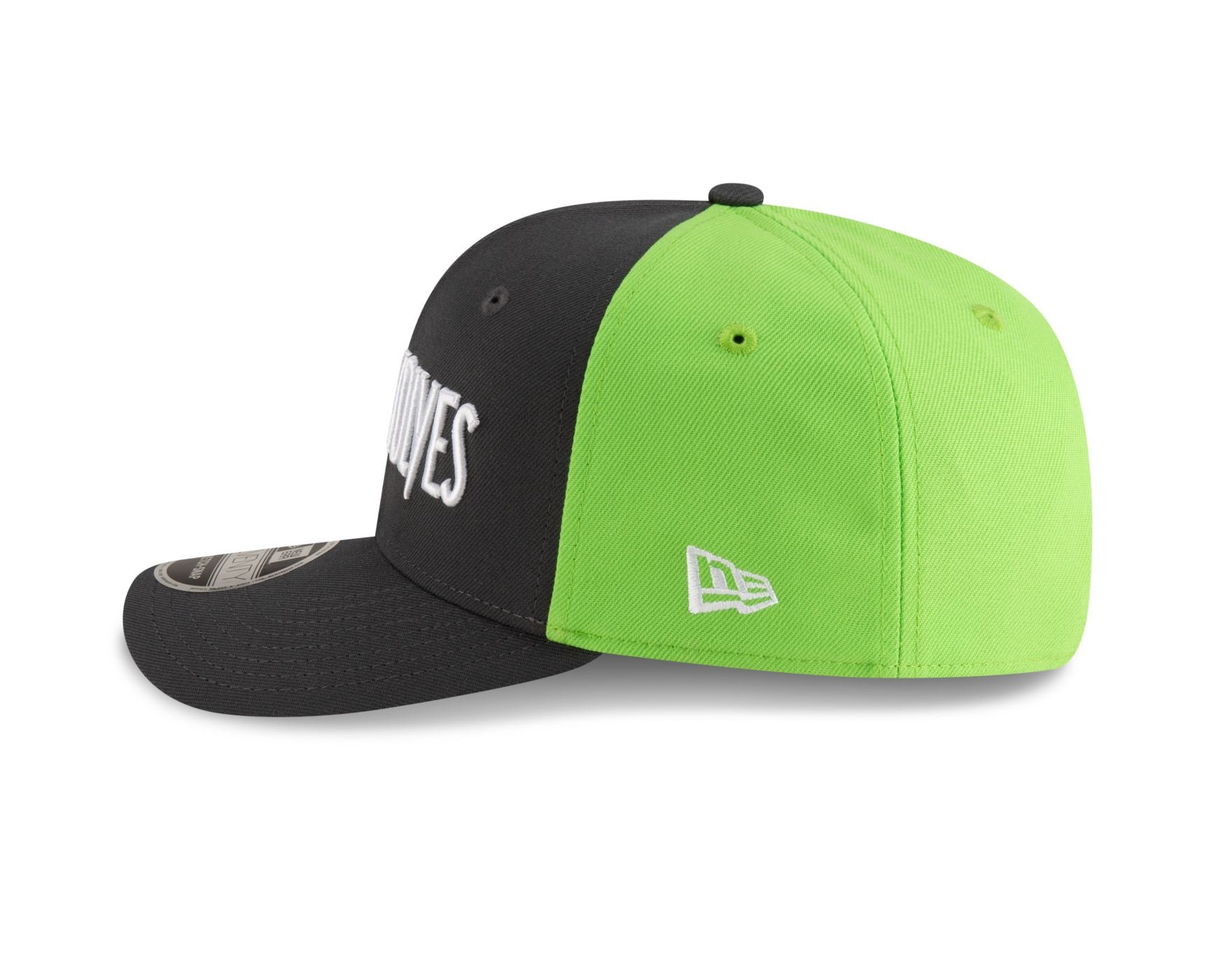 Bone New Era  9SEVENTY Strtch Snap  Minnesota Timberwolves NBA Chumbo Preto/Verde 5