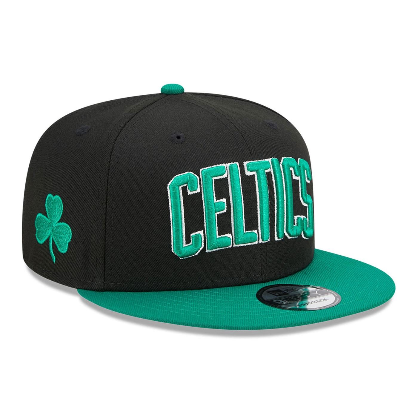 Bone New Era  9FIFTY  Boston Celtics NBA Preto Preto/Verde 3