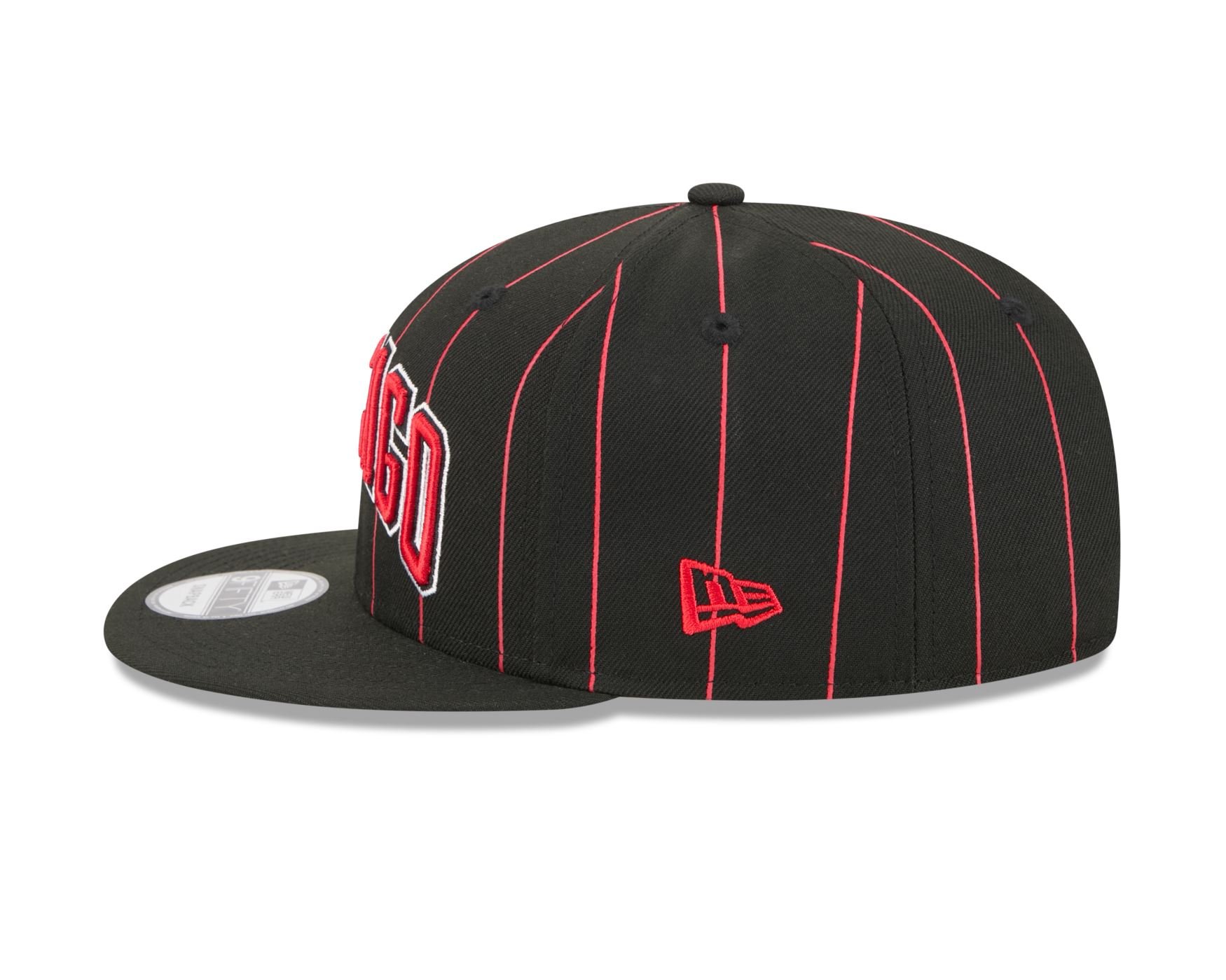 Bone New Era  9FIFTY  Chicago Bulls NBA Preto Preto/Vermelho 6
