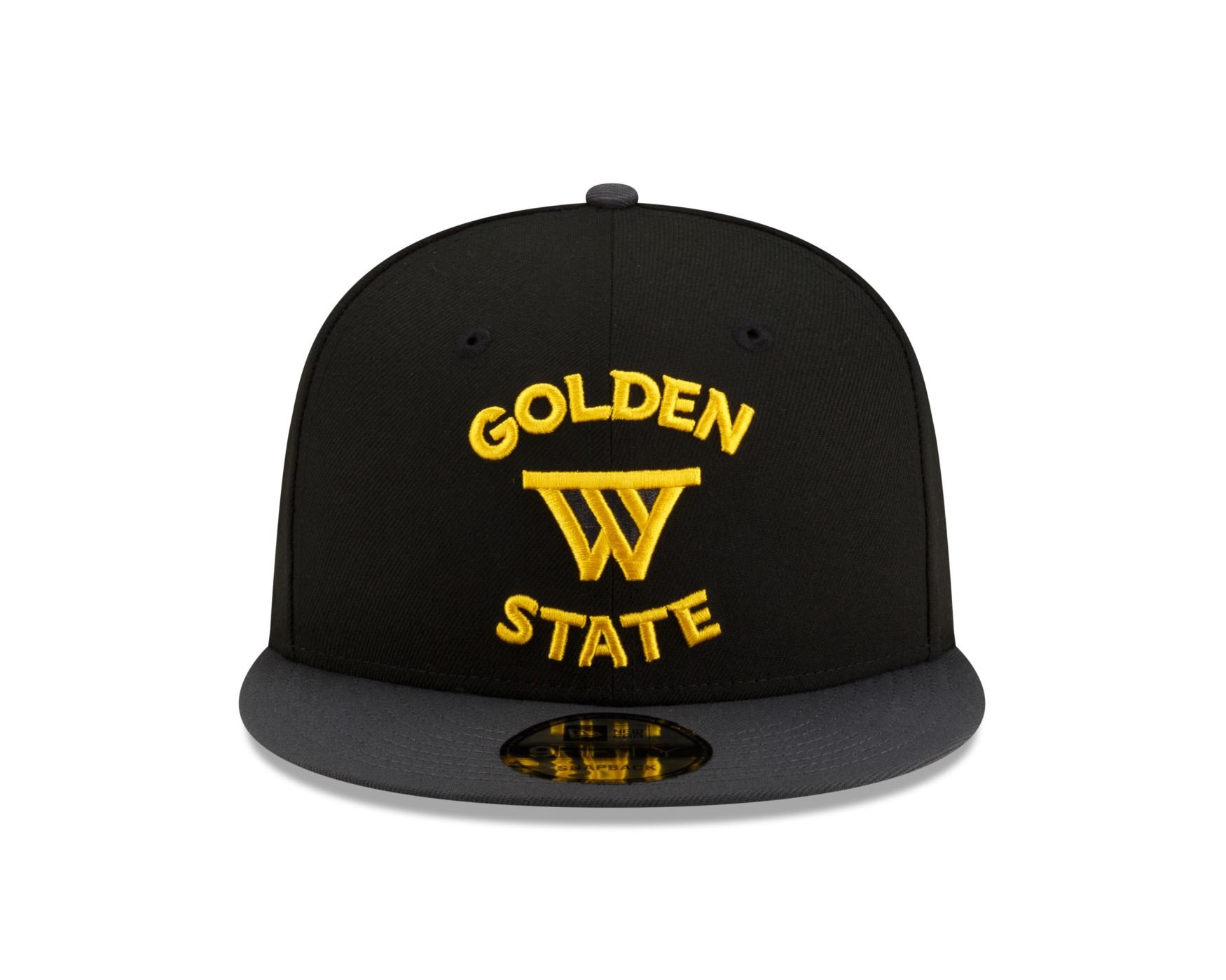 Bone New Era  9FIFTY  Golden State Warriors NBA Preto Preto 2