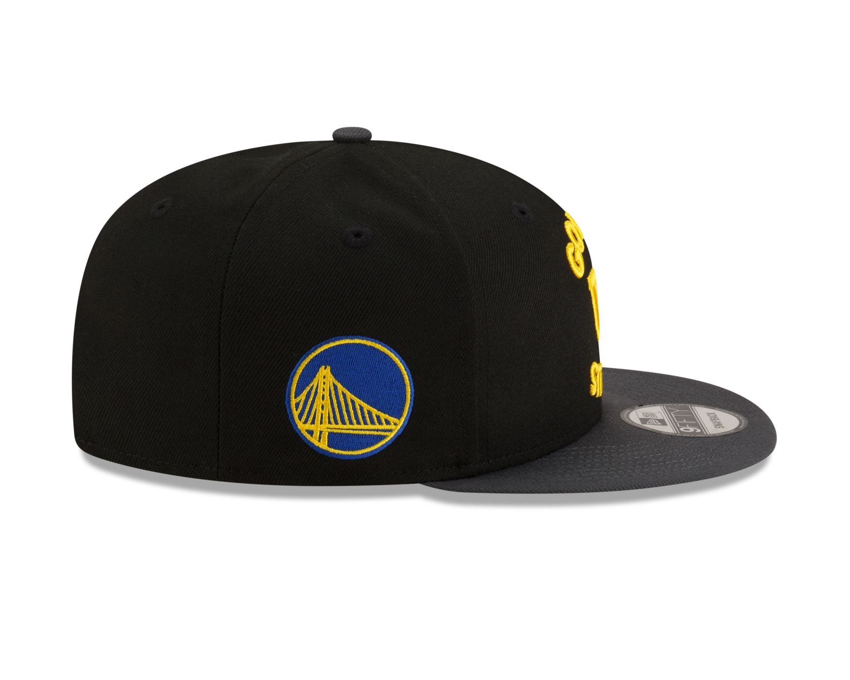 Bone New Era  9FIFTY  Golden State Warriors NBA Preto Preto 4
