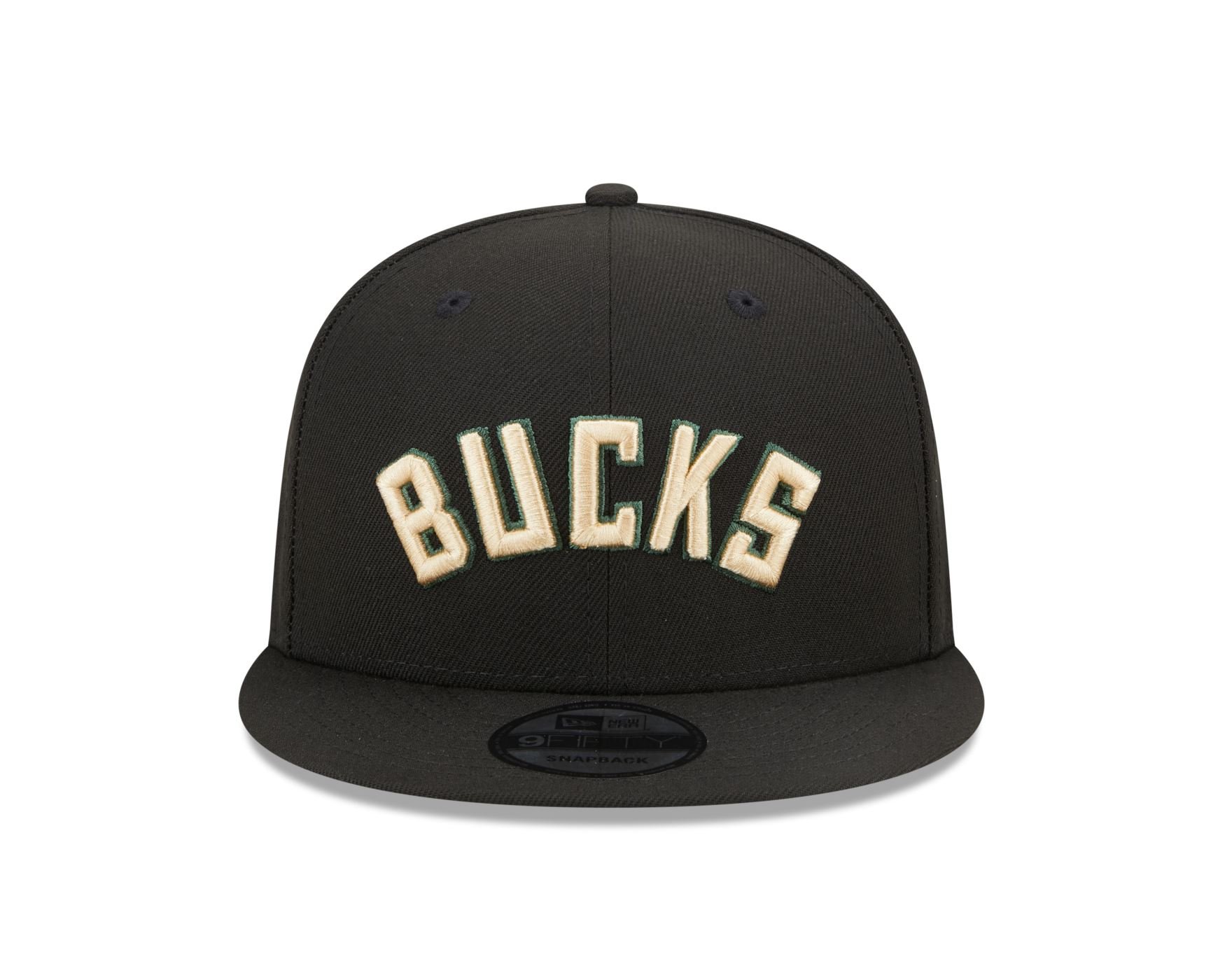Bone New Era  9FIFTY  Milwaukee Bucks NBA Preto Preto 2