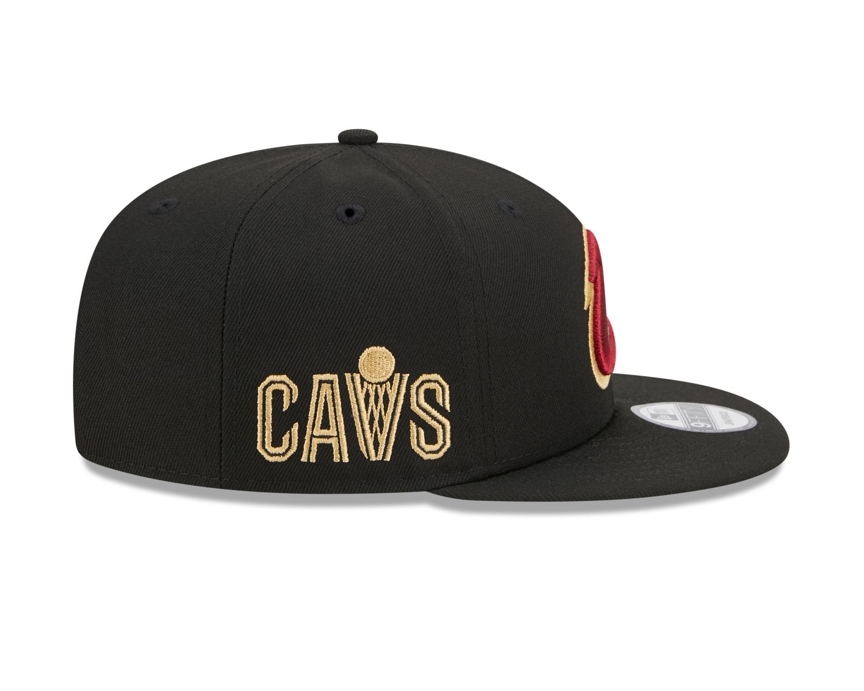 Bone New Era 9FIFTY Cleveland Cavaliers NBA Preto Preto 4