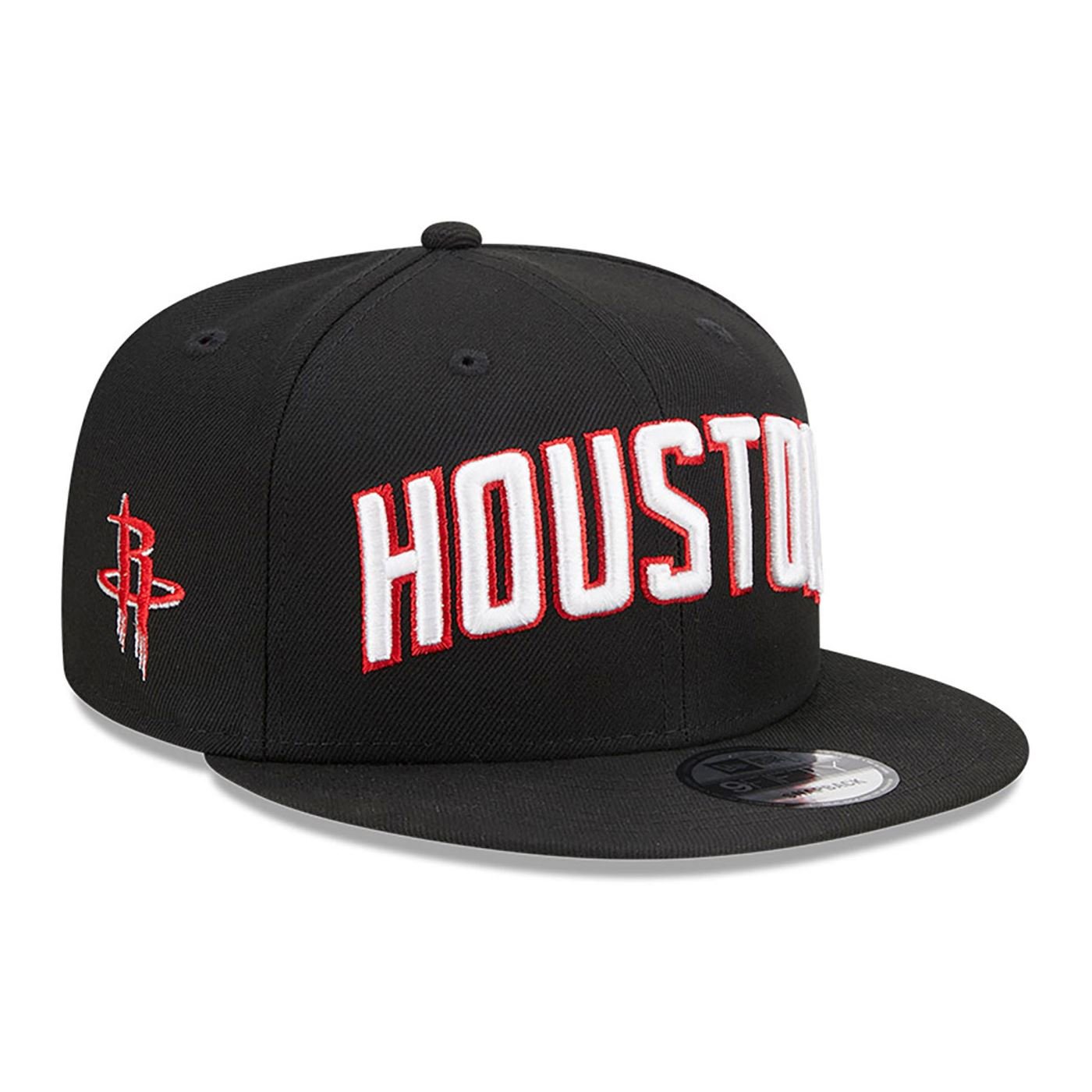 Bone New Era  9FIFTY  Houston Rockets NBA Preto Preto 3