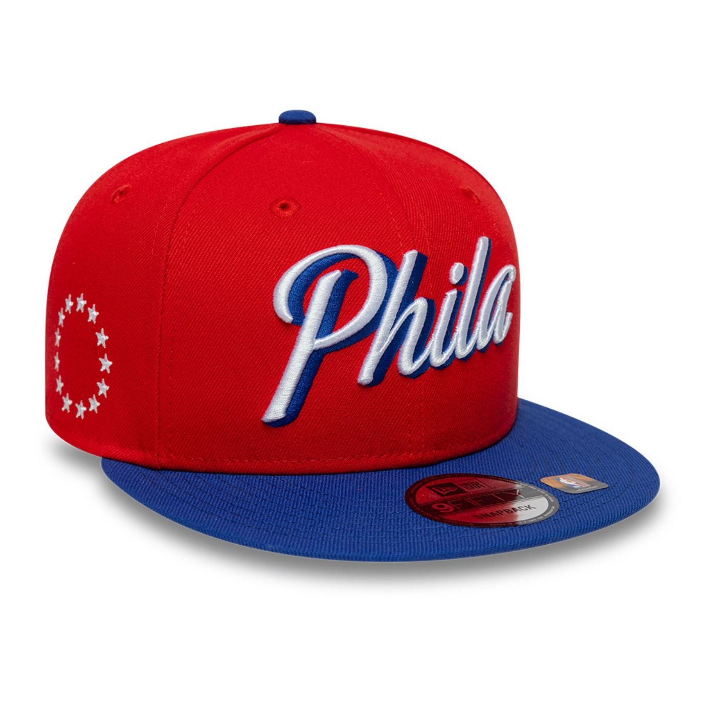 Bone New Era  9FIFTY  Philadelphia 76ers NBA Vermelho Vermelho/Azul 3
