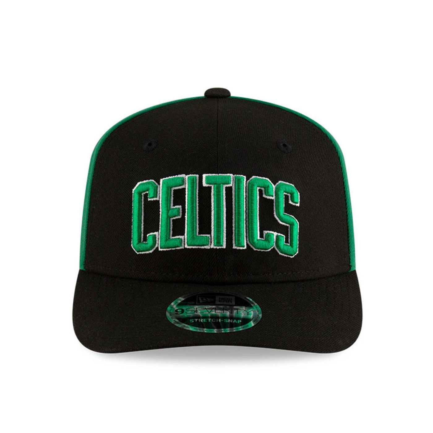 Bone New Era  9SEVENTY Strtch Snap  Boston Celtics NBA Preto Preto/Verde 2