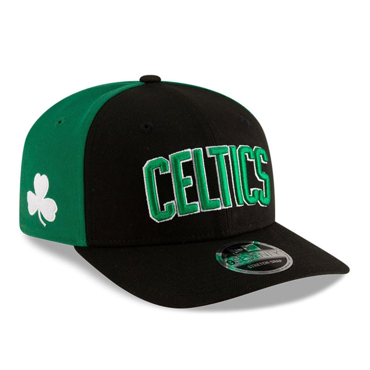Bone New Era  9SEVENTY Strtch Snap  Boston Celtics NBA Preto Preto/Verde 3