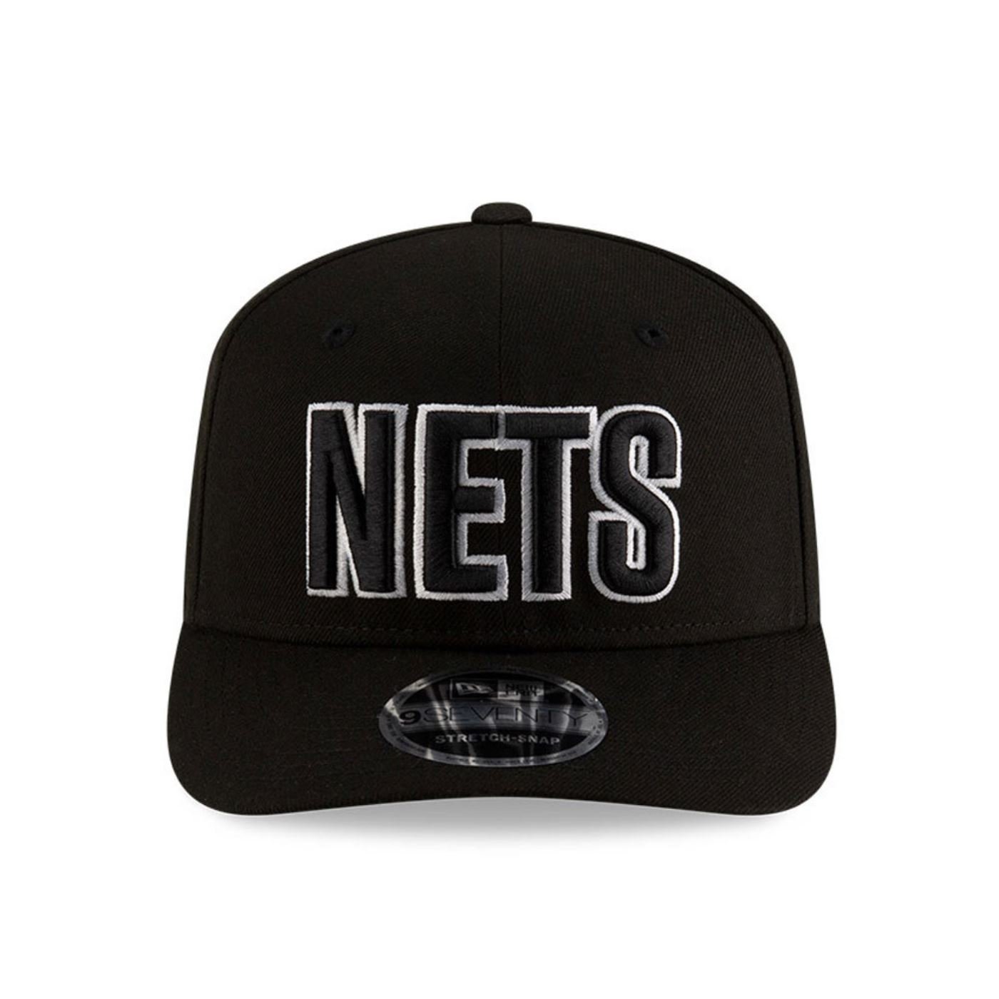 Bone New Era  9SEVENTY Strtch Snap  Brooklyn Nets NBA Preto Preto 2