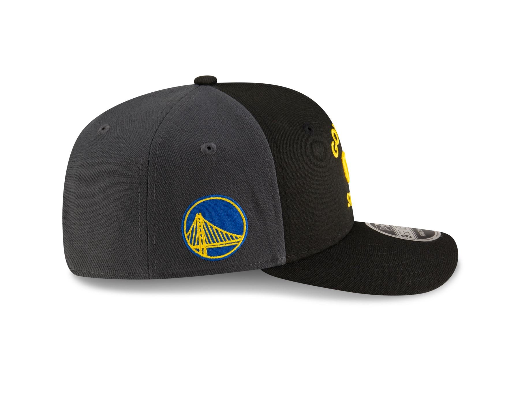 Bone New Era  9SEVENTY Strtch Snap  Golden State Warriors NBA Preto Preto/Cinza 4