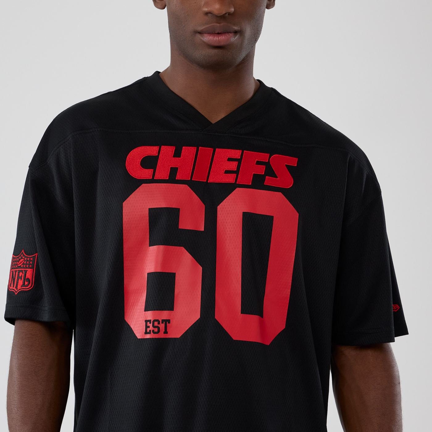 Camiseta New Era Oversize Kansas City Chiefs NFL Preto Preto 2