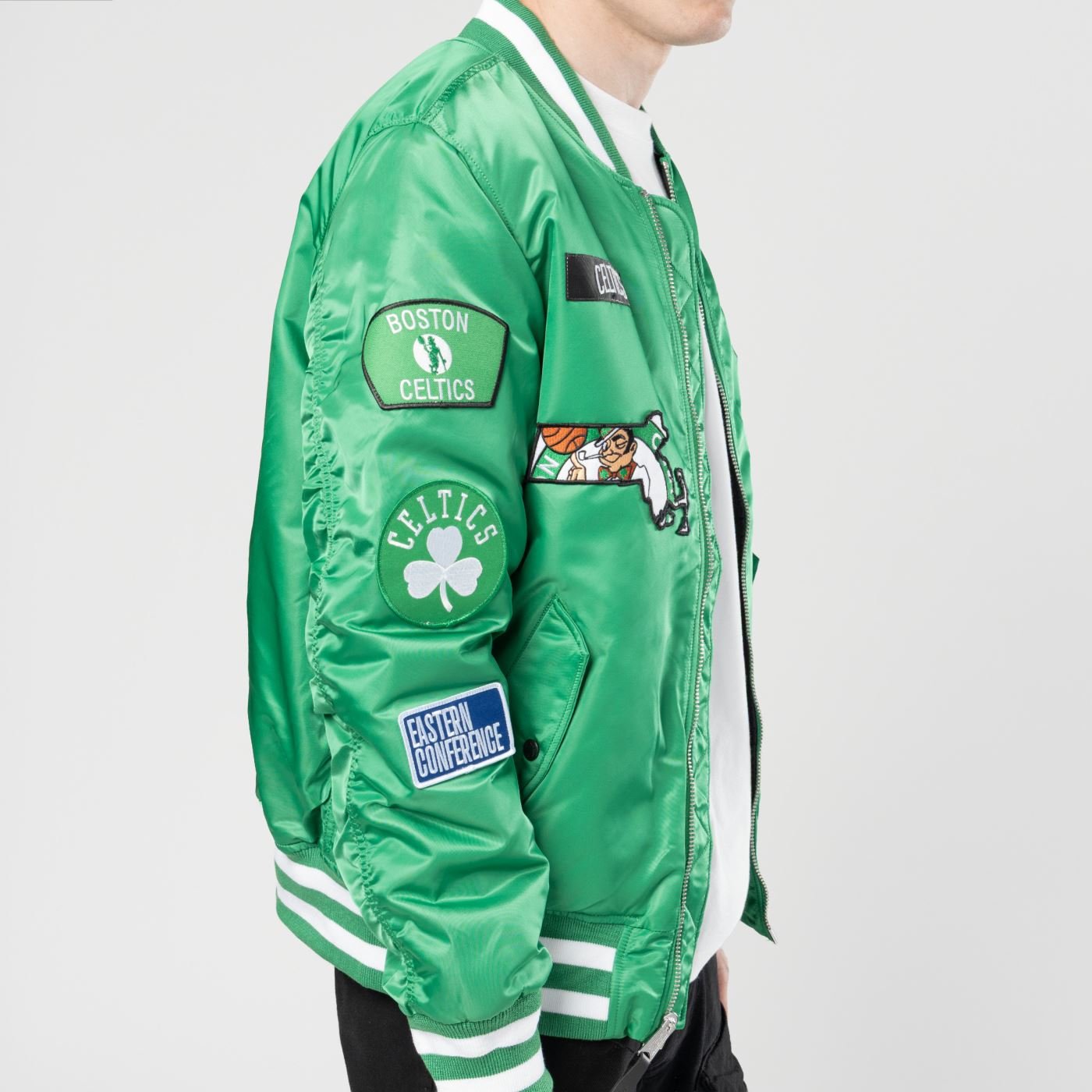 Jaqueta New Era Bomber Boston Celtics NBA Verde Verde 4