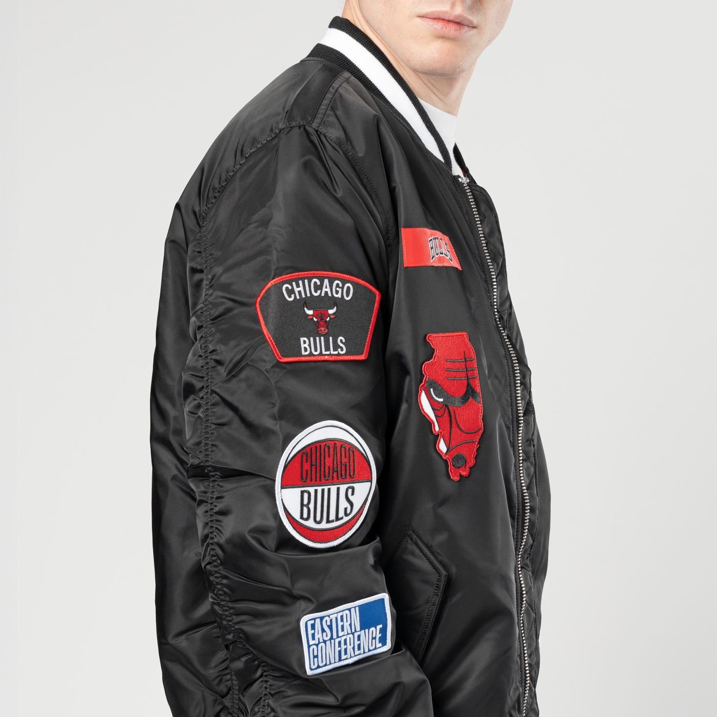 Jaqueta New Era Bomber Chicago Bulls NBA Preto Preto 4