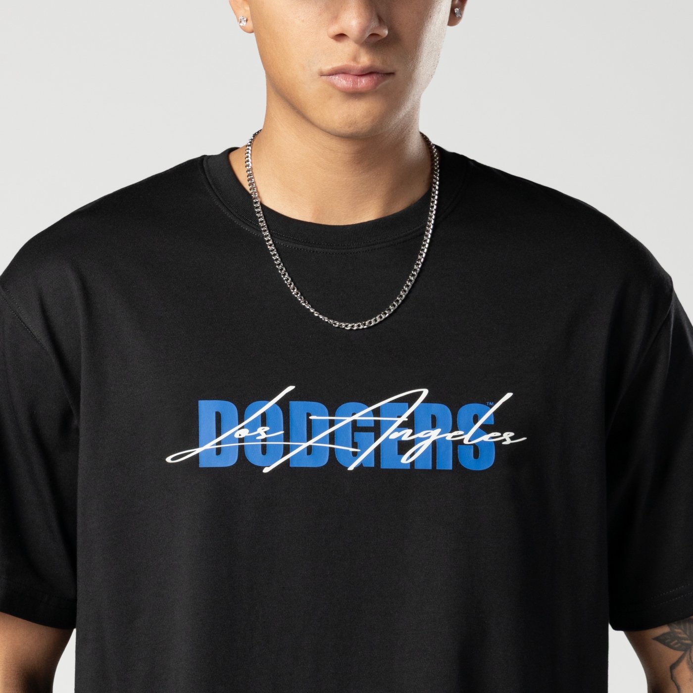 Camiseta New Era Lifestyle Los Angeles Dodgers MLB Preto Preto 3