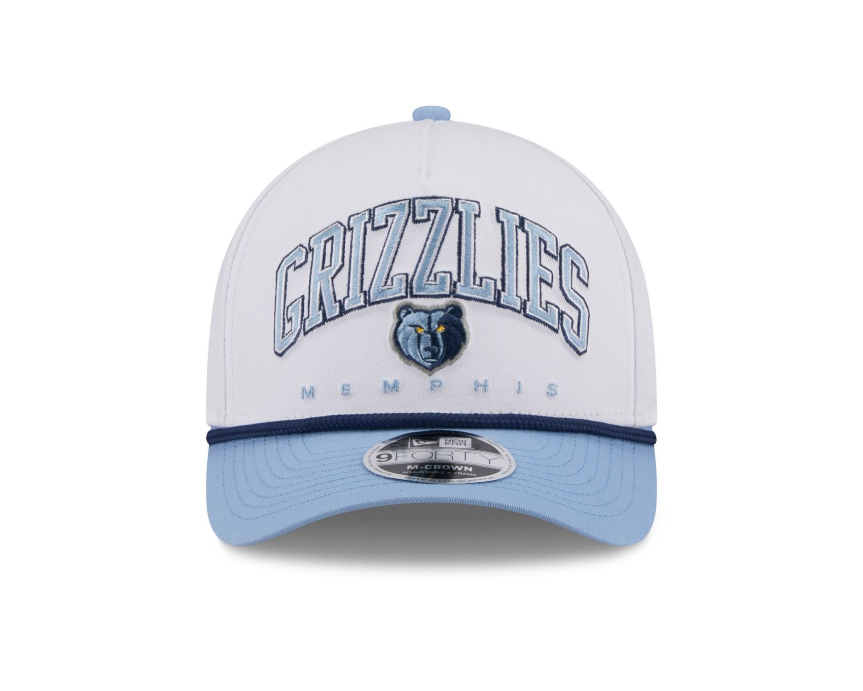Bone New Era 9FORTY M-CROWN A-FRAME Memphis Grizzlies NBA Azul Branco/Azul 2