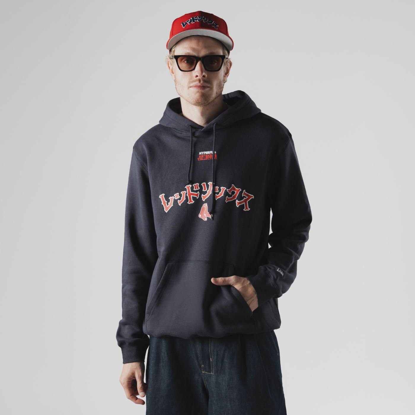 Moletom New Era Canguru Fechado Boston Red Sox MLB Hyperfly Marinho Marinho 4