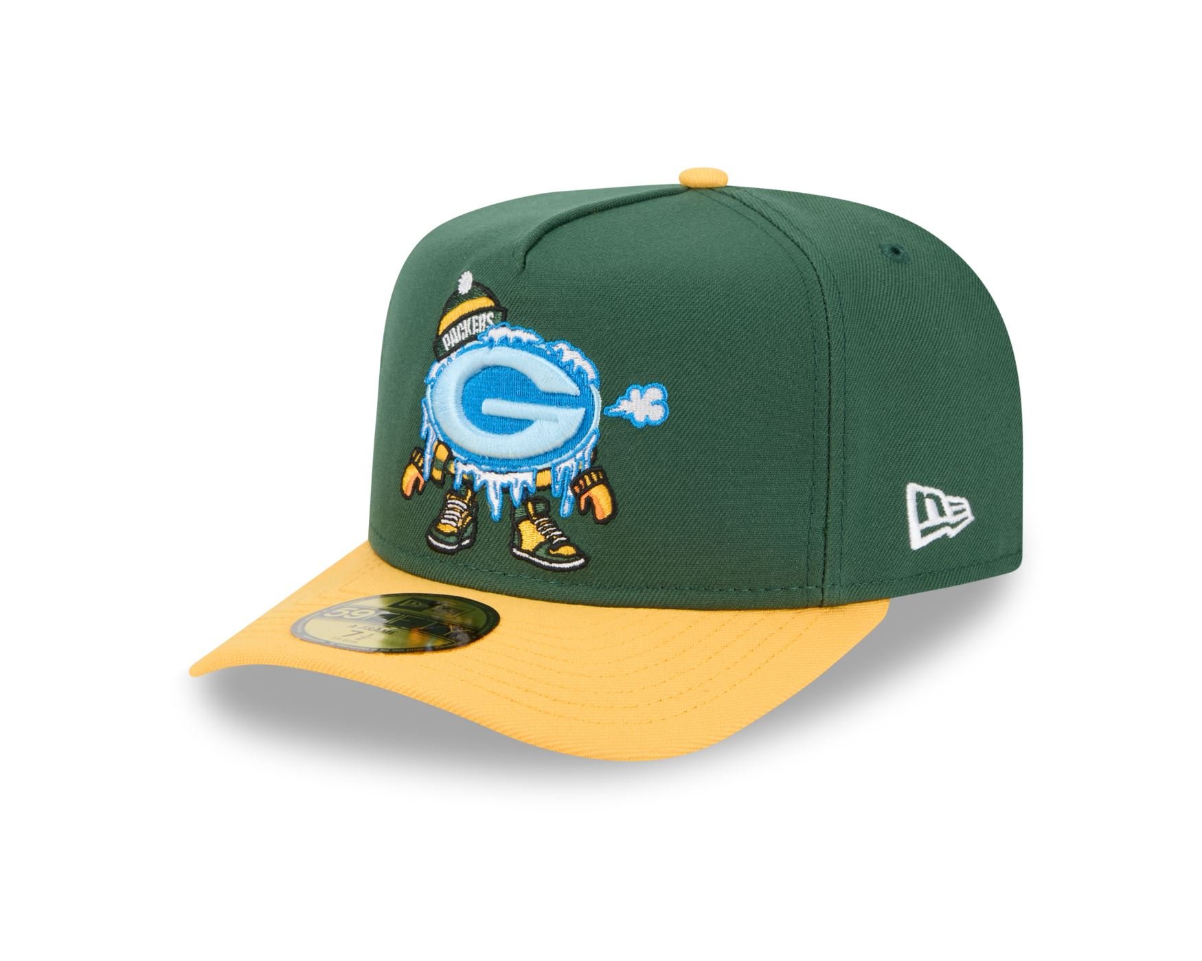 Bone New Era 59FIFTY Green Bay Packers NFL Verde Verde/Amarelo 1