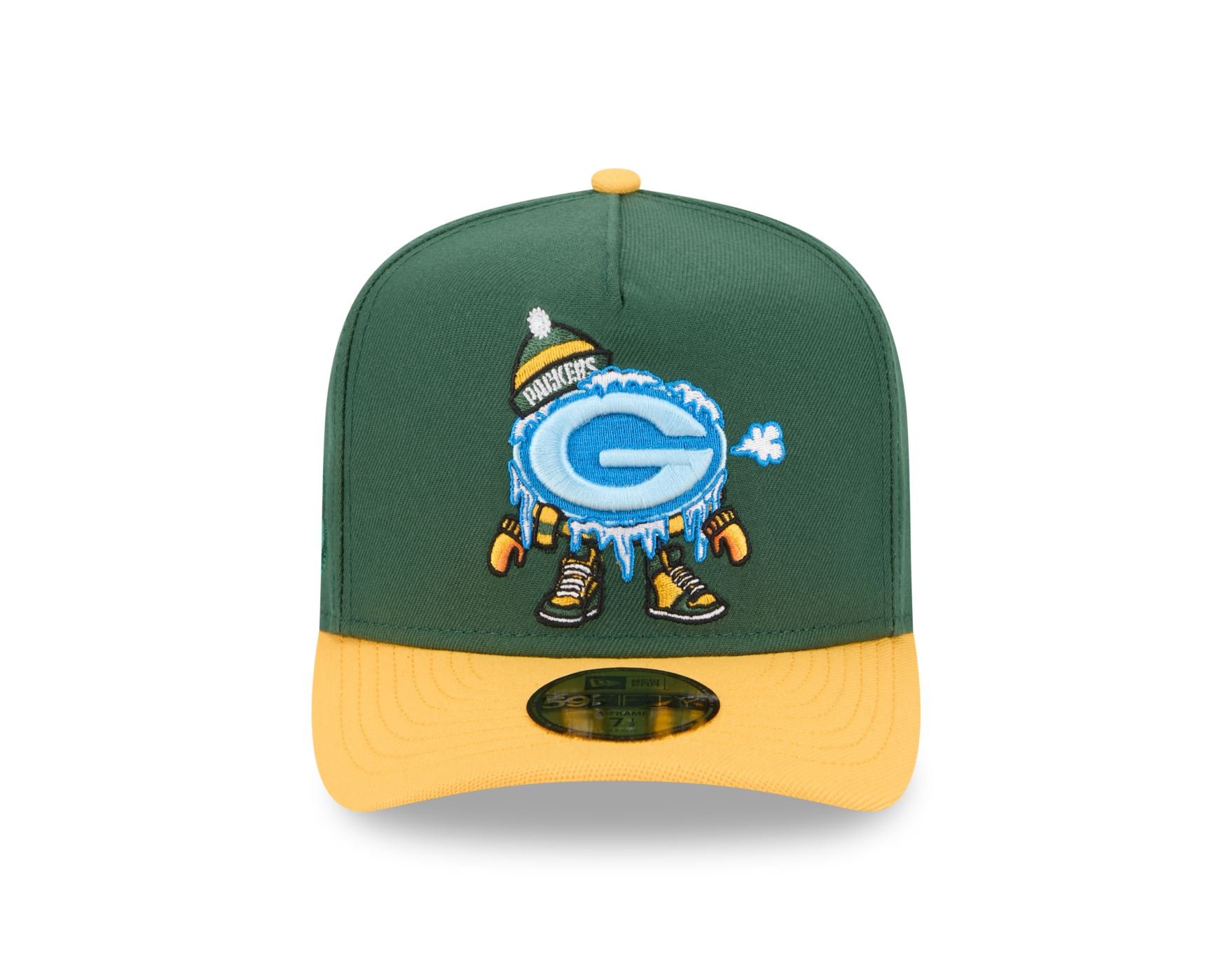 Bone New Era 59FIFTY Green Bay Packers NFL Verde Verde/Amarelo 2