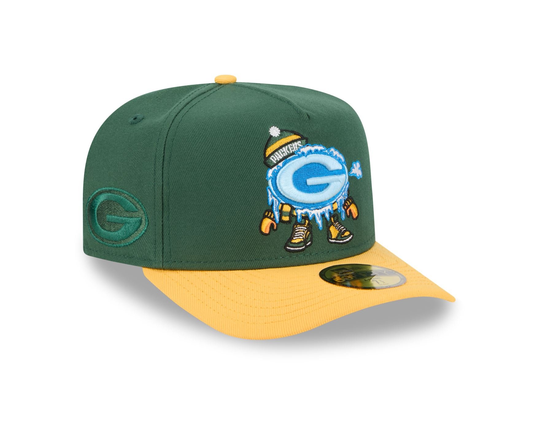 Bone New Era 59FIFTY Green Bay Packers NFL Verde Verde/Amarelo 3