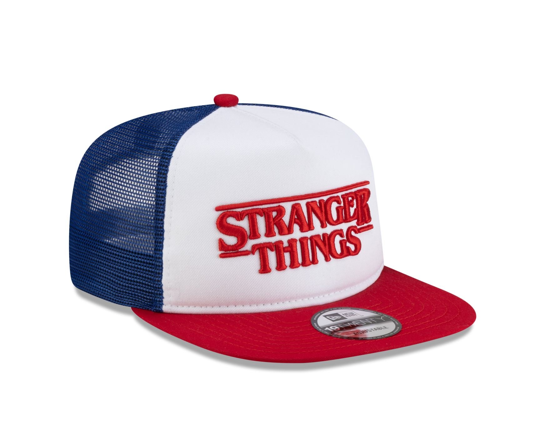 Bone New Era 19TWENTY Stranger Things NEW ERA Branco Branco/Azul/Vermelho 3