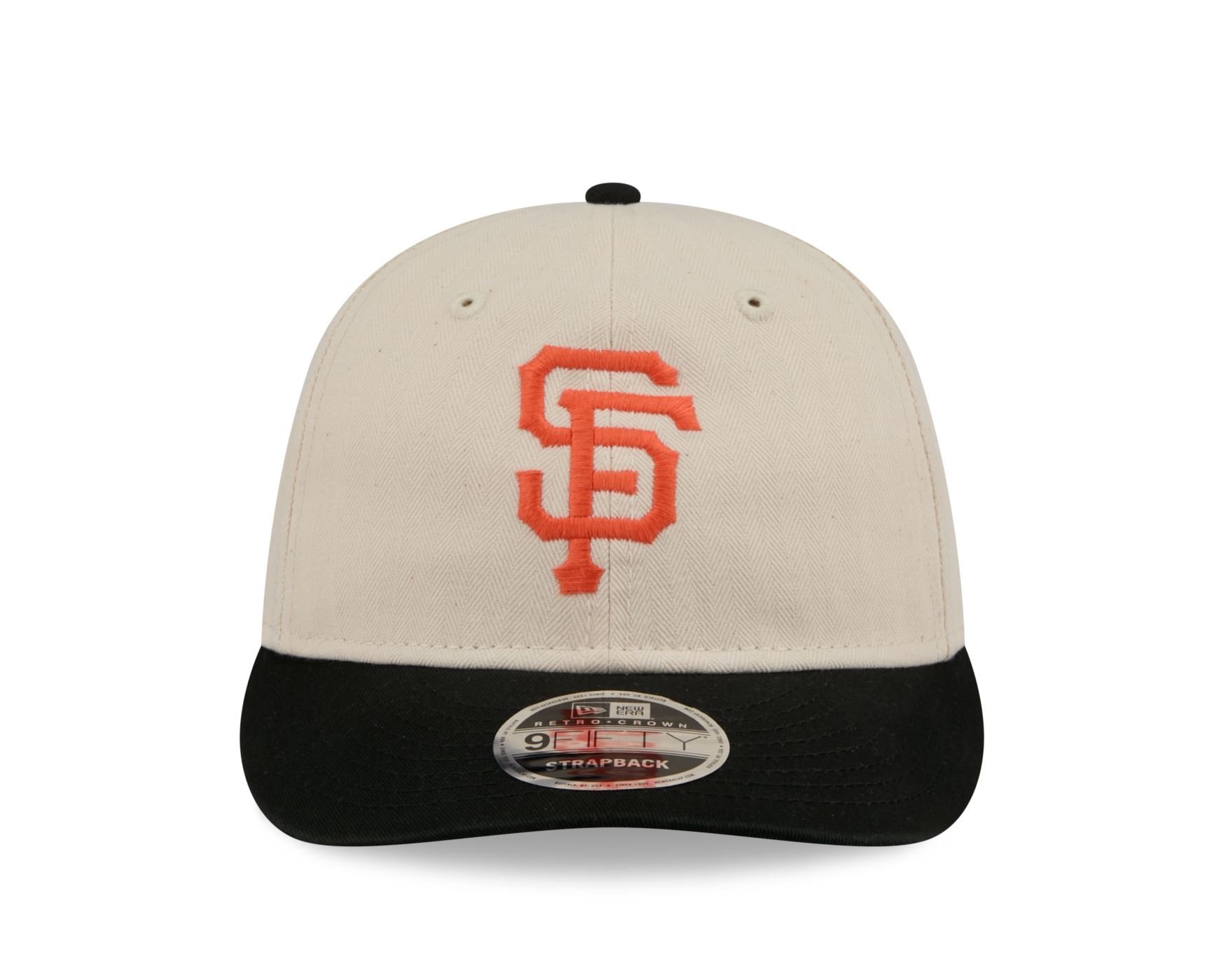 Bone New Era 9FIFTY RETRO CROWN SN San Francisco Giants MLB Preto Bege/Preto 2