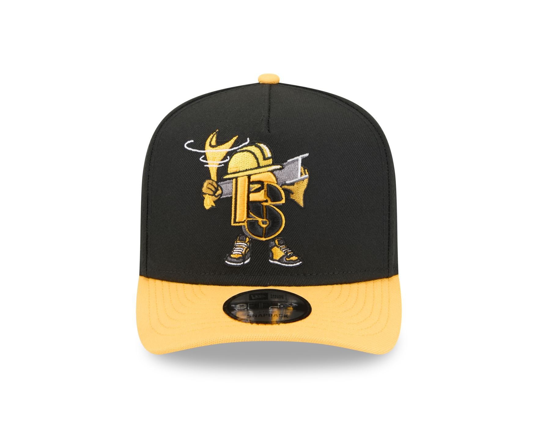 Bone New Era 9FIFTY A-FRAME Pittsburgh Steelers NFL Preto Preto/Amarelo 2