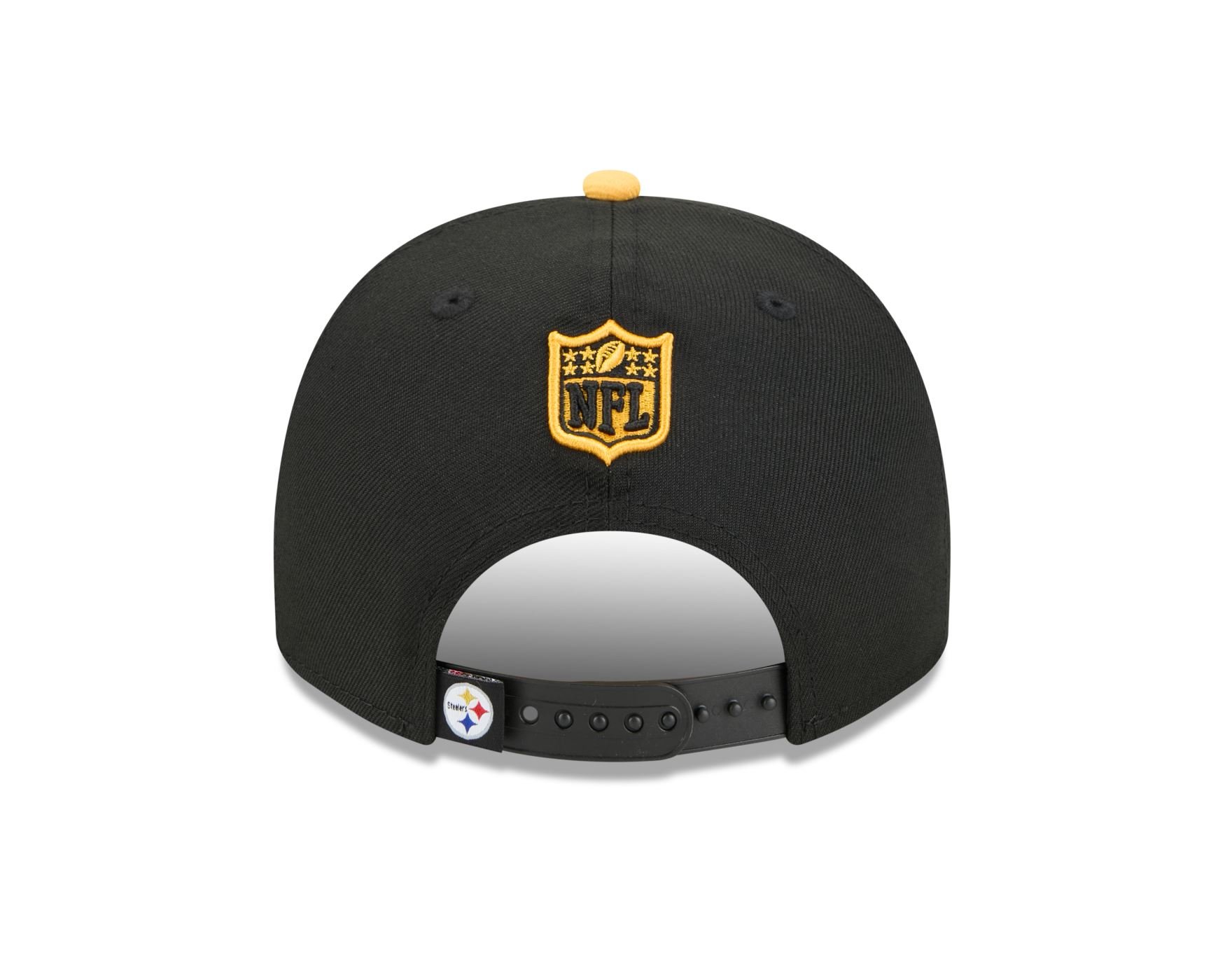 Bone New Era 9FIFTY A-FRAME Pittsburgh Steelers NFL Preto Preto/Amarelo 5