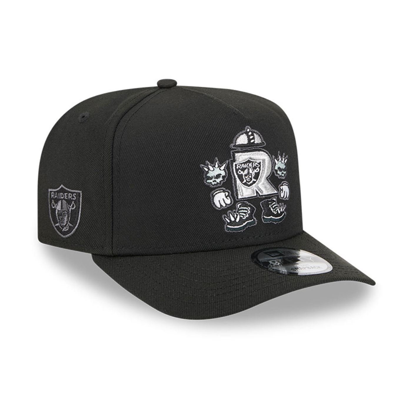 Bone New Era 9FIFTY A-FRAME Las Vegas Raiders NFL Preto Preto 3