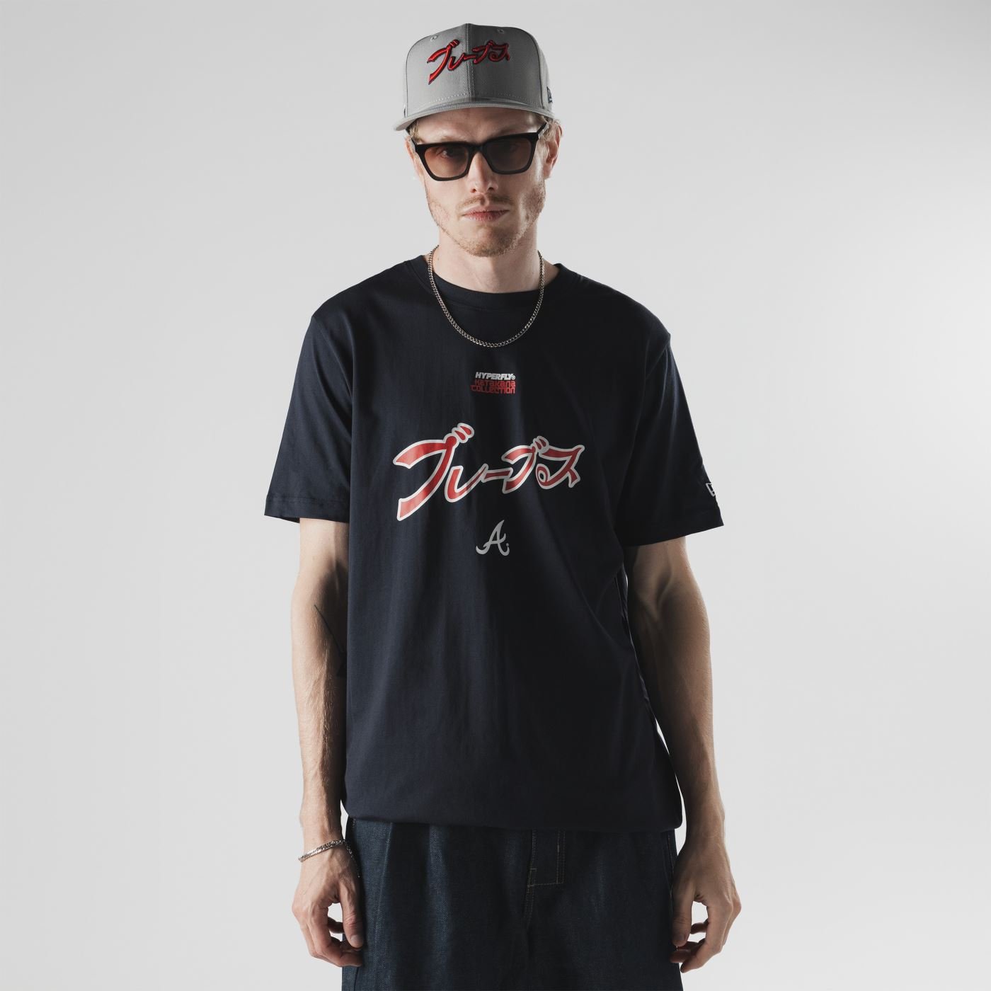 Camiseta New Era Regular Atlanta Braves MLB Hyperfly Marinho