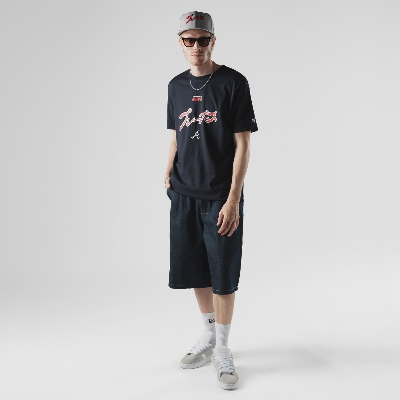 Camiseta New Era Regular Atlanta Braves MLB Hyperfly Marinho Marinho 2