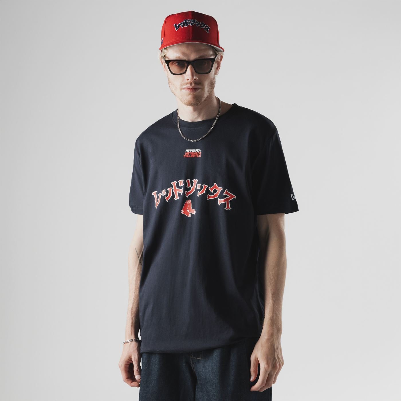 Camiseta New Era Regular Boston Red Sox MLB Hyperfly Marinho