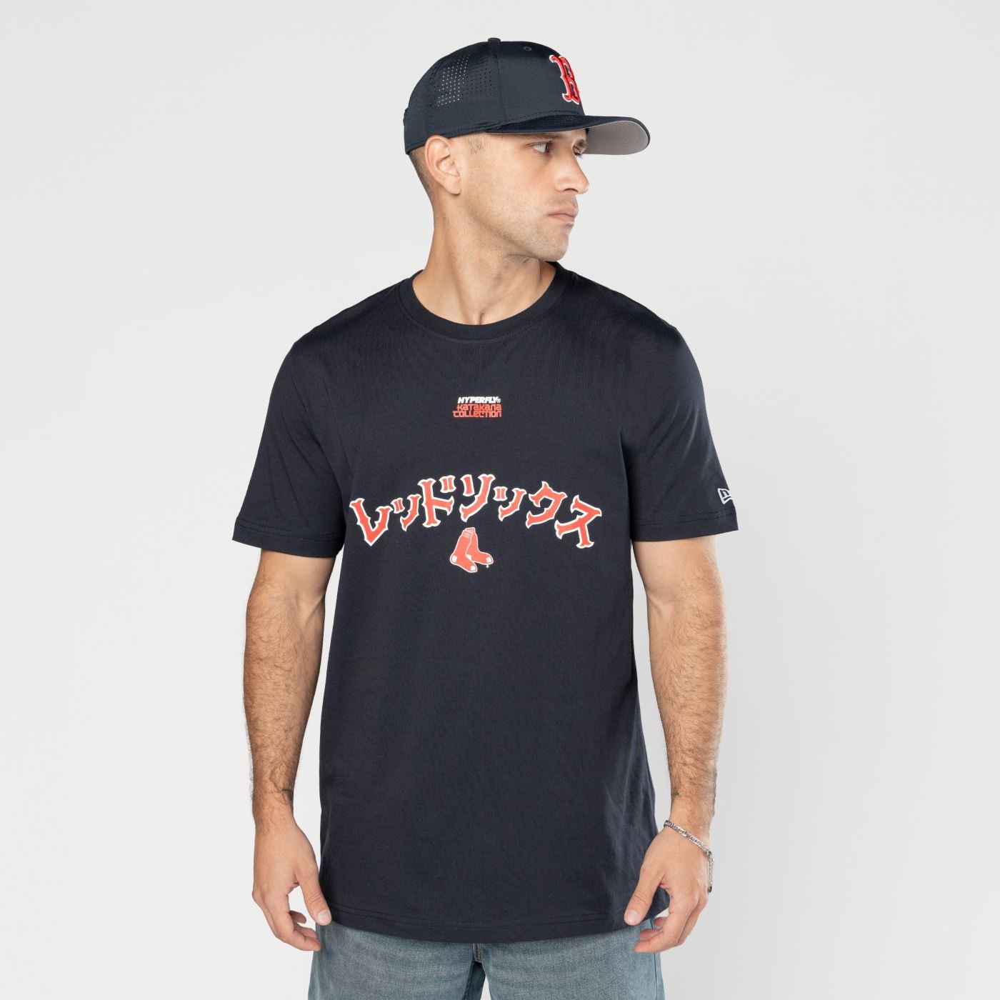 Camiseta New Era Regular Boston Red Sox MLB Hyperfly Marinho Marinho 2