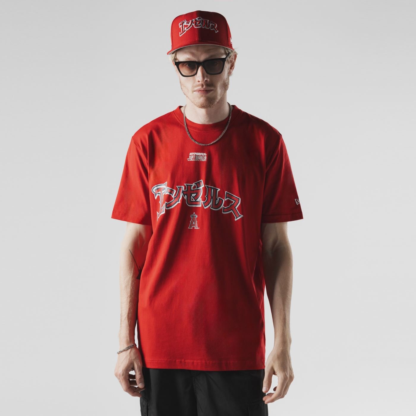 Camiseta New Era Regular Anaheim Angels MLB Hyperfly Vermelho