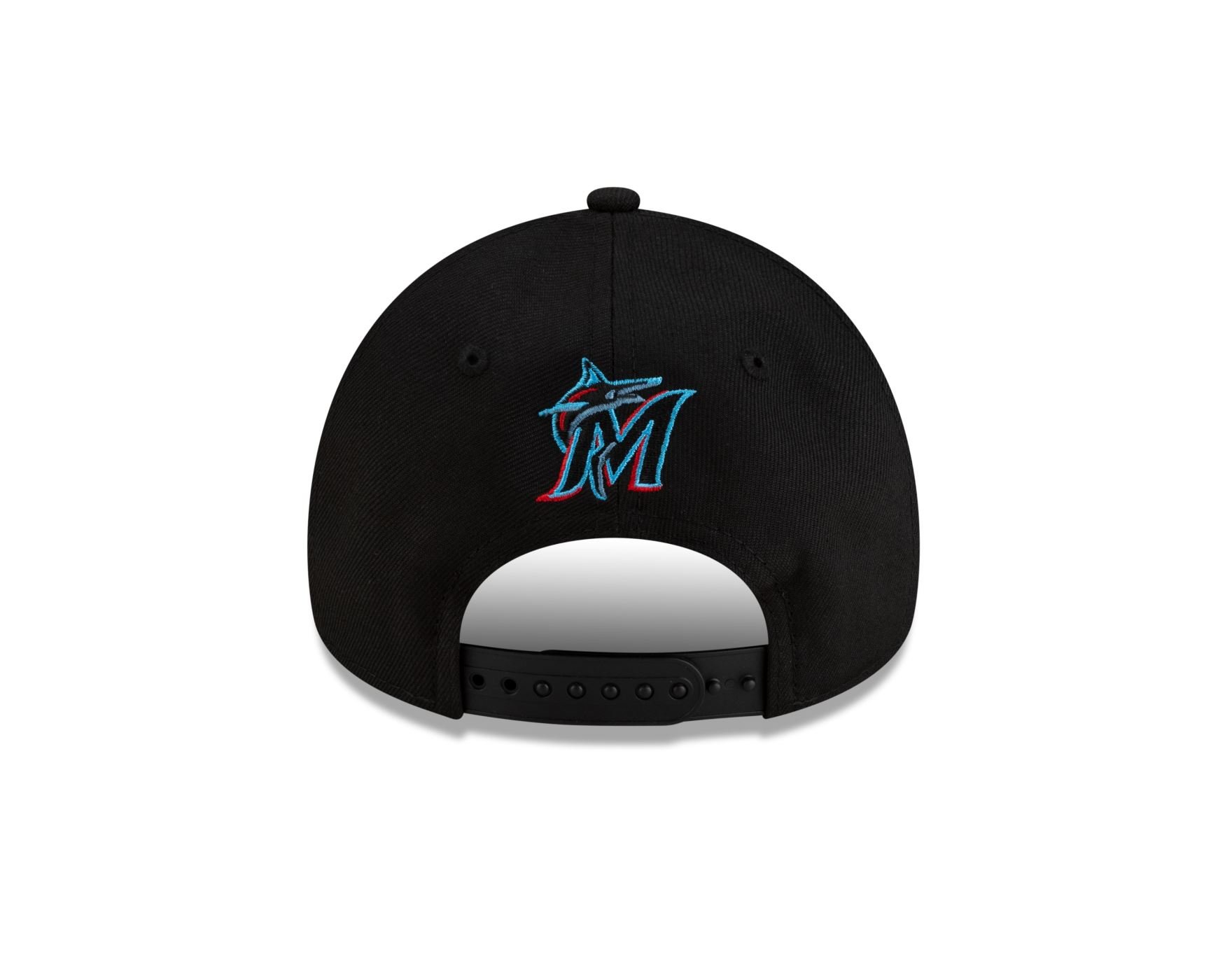 Bone New Era  9FORTY A-Frame Miami Marlins MLB Hyperfly Preto Preto 5