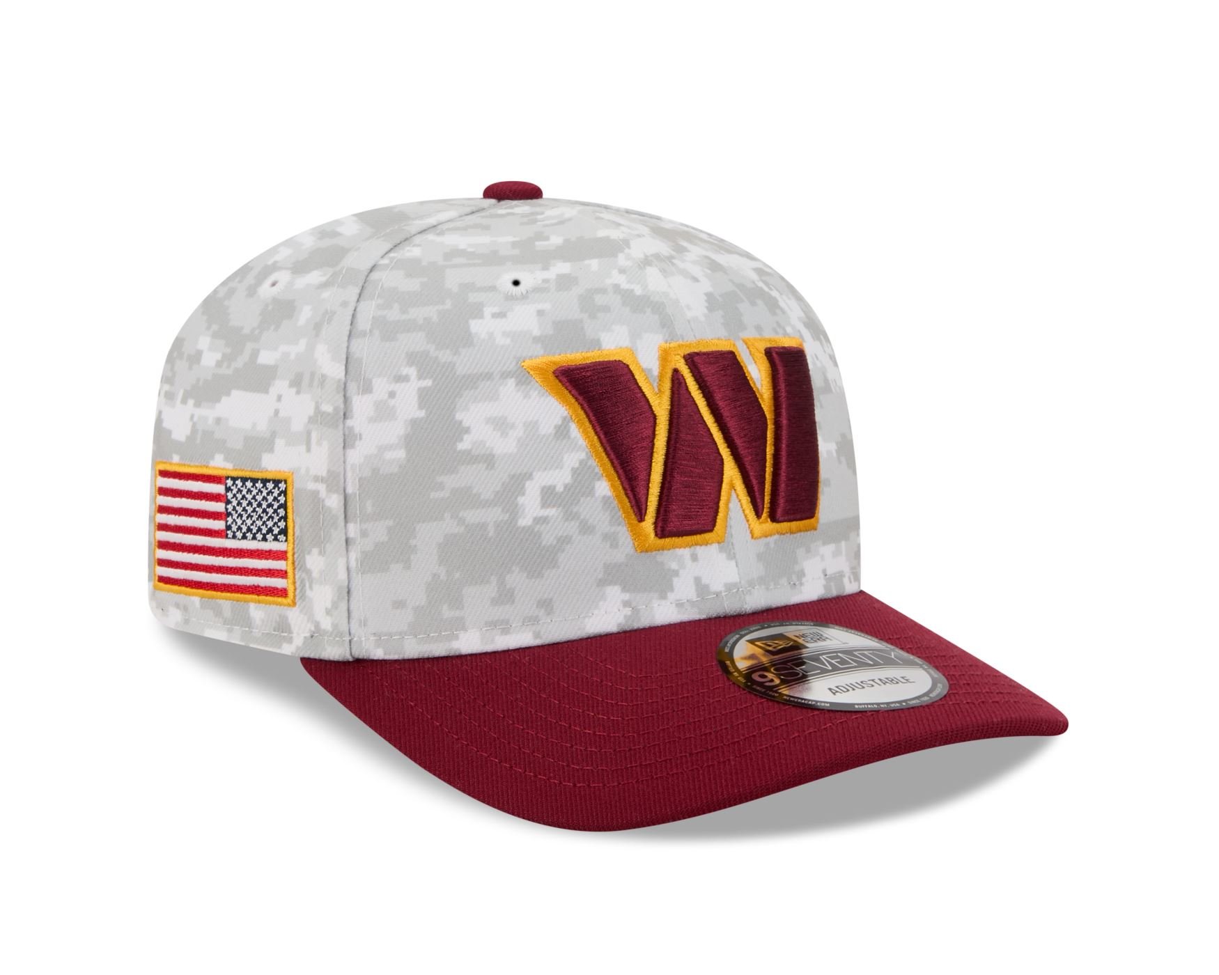 Bone New Era 9SEVENTY Washington Commander NFL Vermelho Cinza/Vermelho 3