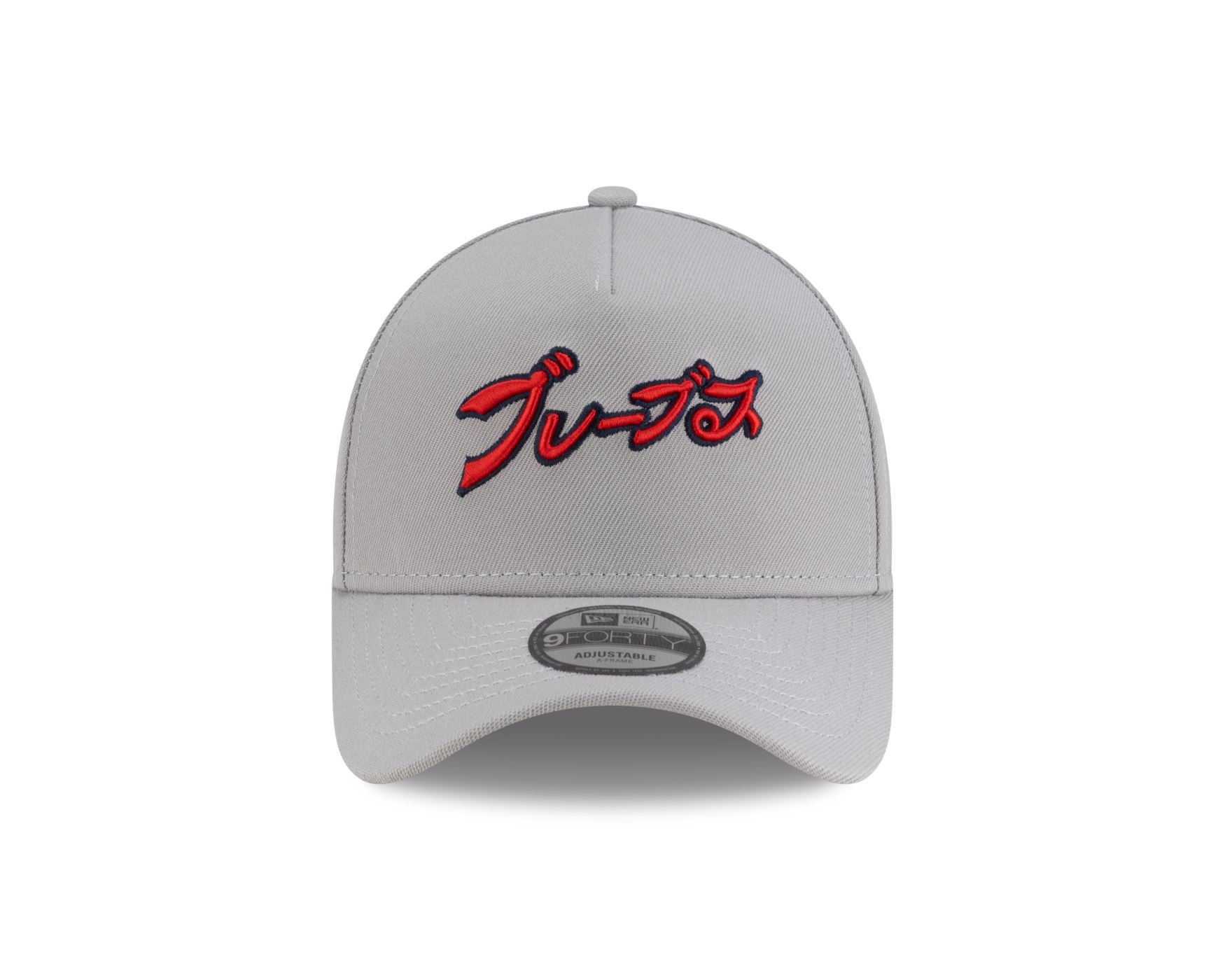 Bone New Era 9FORTY A-FRAME SNAPBACK Atlanta Braves MLB Hyperfly Cinza Cinza 2