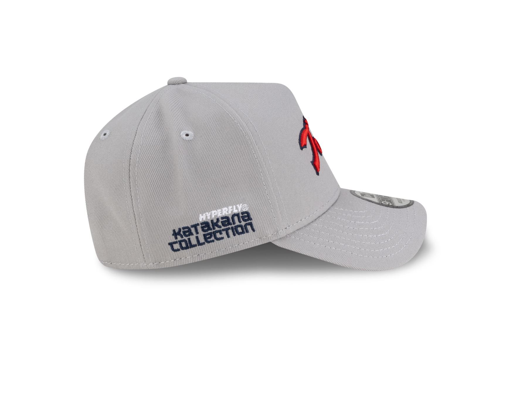 Bone New Era 9FORTY A-FRAME SNAPBACK Atlanta Braves MLB Hyperfly Cinza Cinza 6