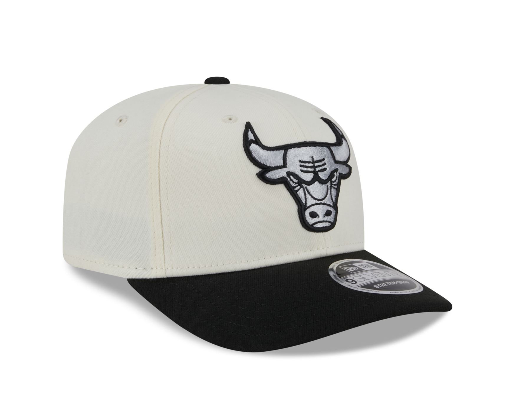 Bone New Era  9SEVENTY Strtch Snap  Chicago Bulls NBA Branco Branco/Preto 3