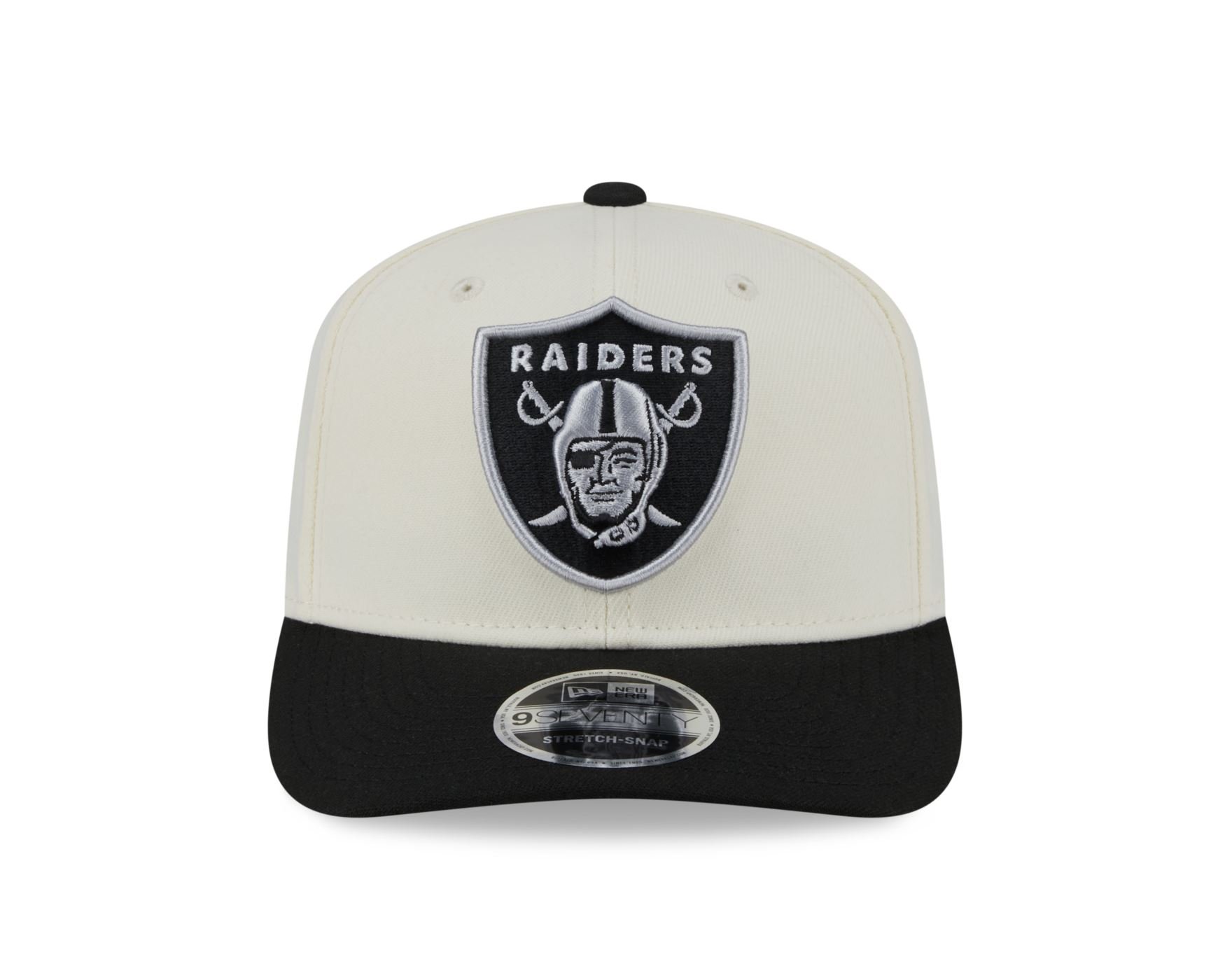 Bone New Era  9SEVENTY Strtch Snap  Las Vegas Raiders NFL Branco Branco/Preto 2