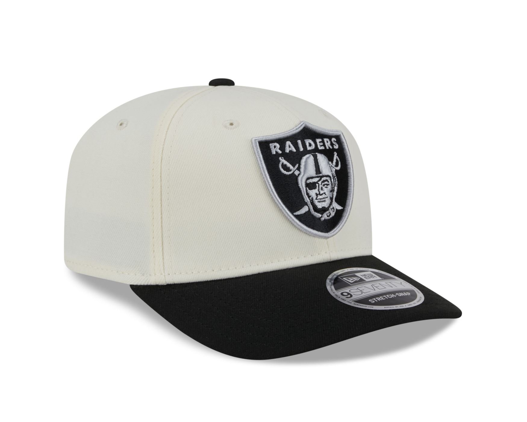 Bone New Era  9SEVENTY Strtch Snap  Las Vegas Raiders NFL Branco Branco/Preto 3