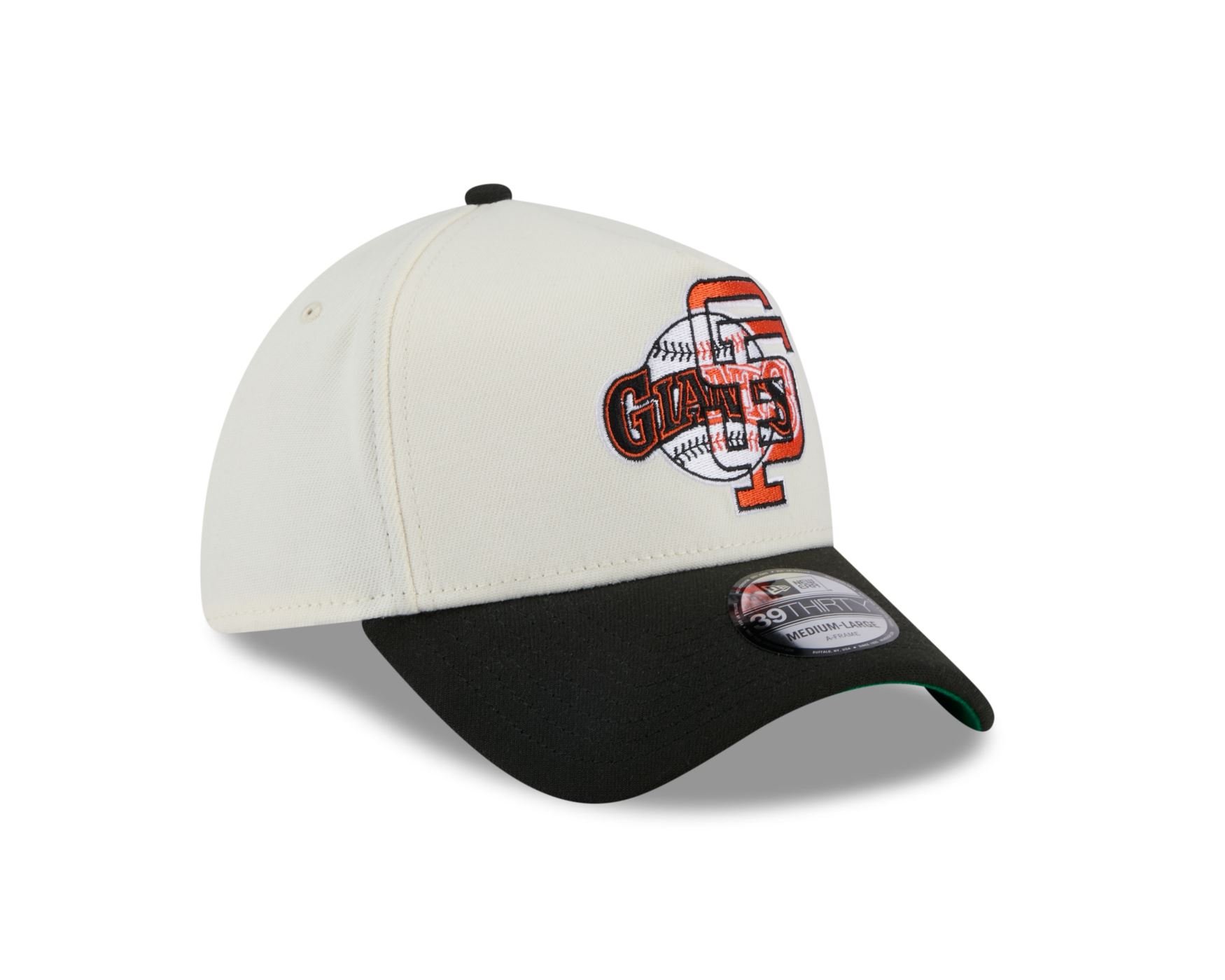 Bone New Era 39THIRTY A-FRAME San Francisco Giants MLB Branco Branco/Preto 3