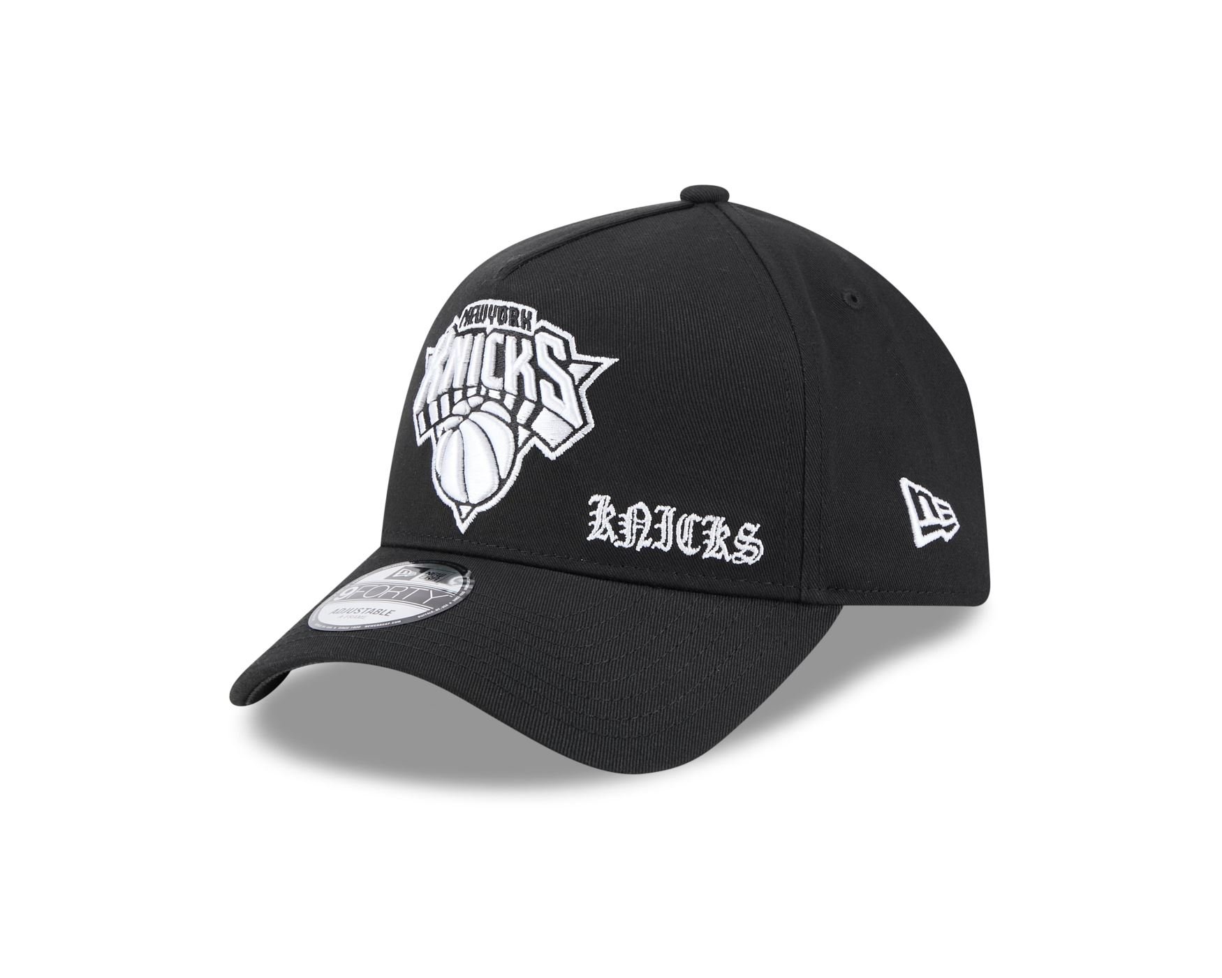 Bone New Era 9FORTY A-FRAME SNAPBACK New York Knicks NBA Preto