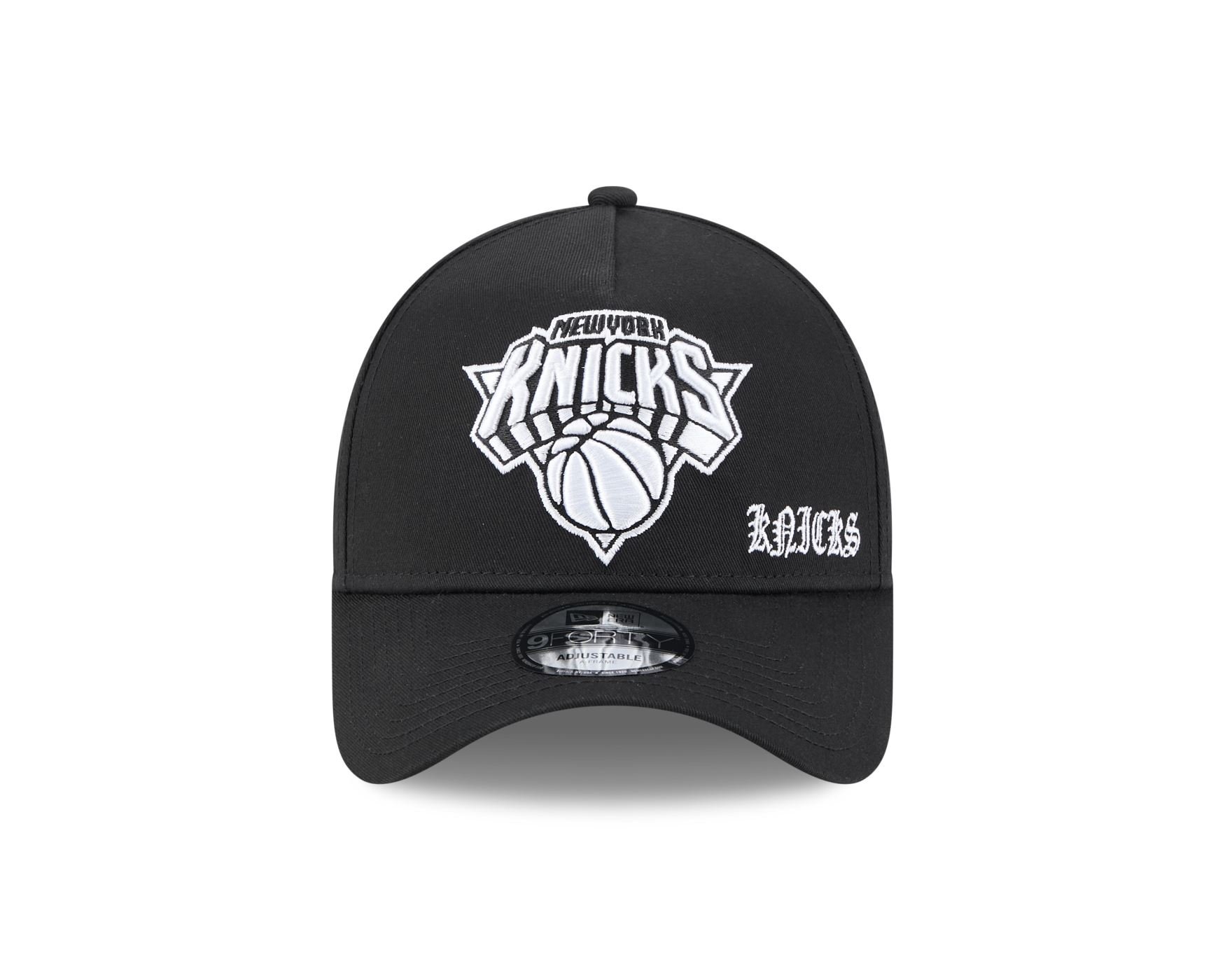 Bone New Era 9FORTY A-FRAME SNAPBACK New York Knicks NBA Preto Preto 2