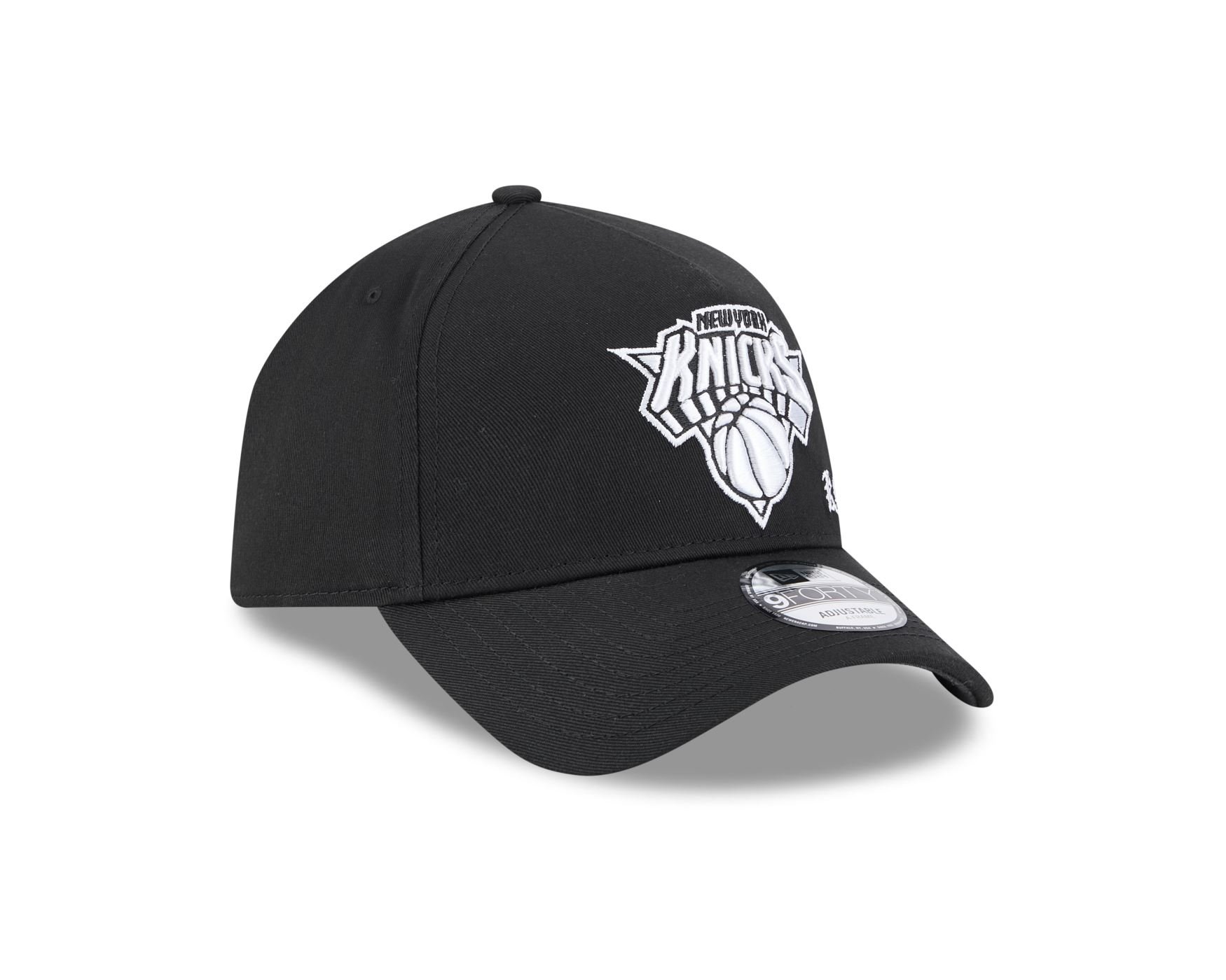Bone New Era 9FORTY A-FRAME SNAPBACK New York Knicks NBA Preto Preto 3