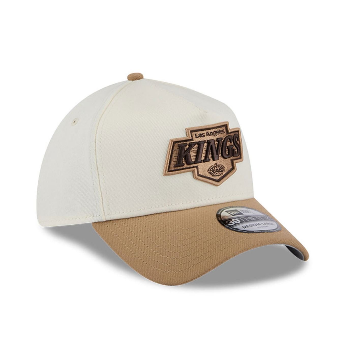 Bone New Era 39THIRTY A-FRAME Los Angeles Kings NHL Branco Bege 3