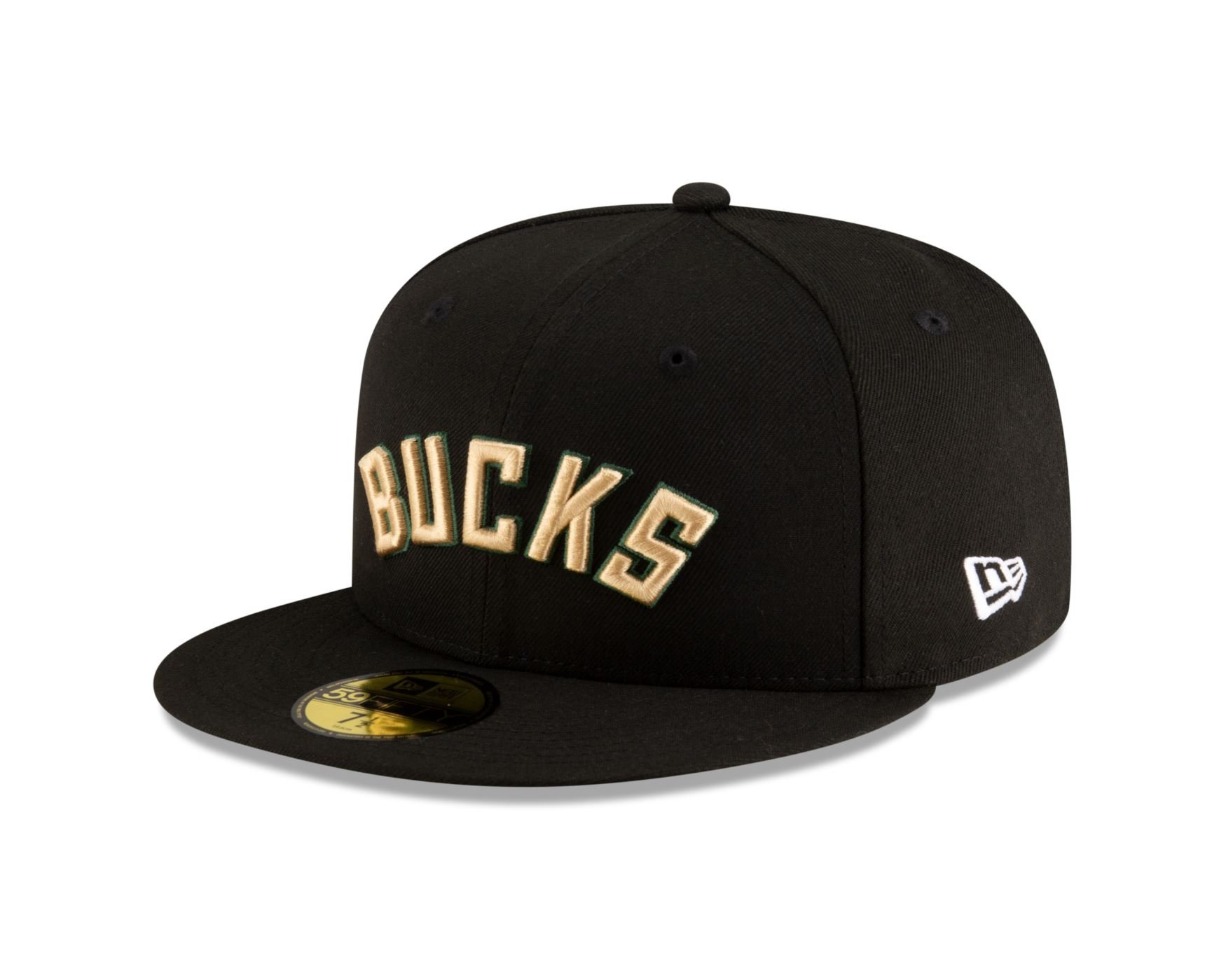 Bone New Era  59FIFTY Milwaukee Bucks NBA Preto