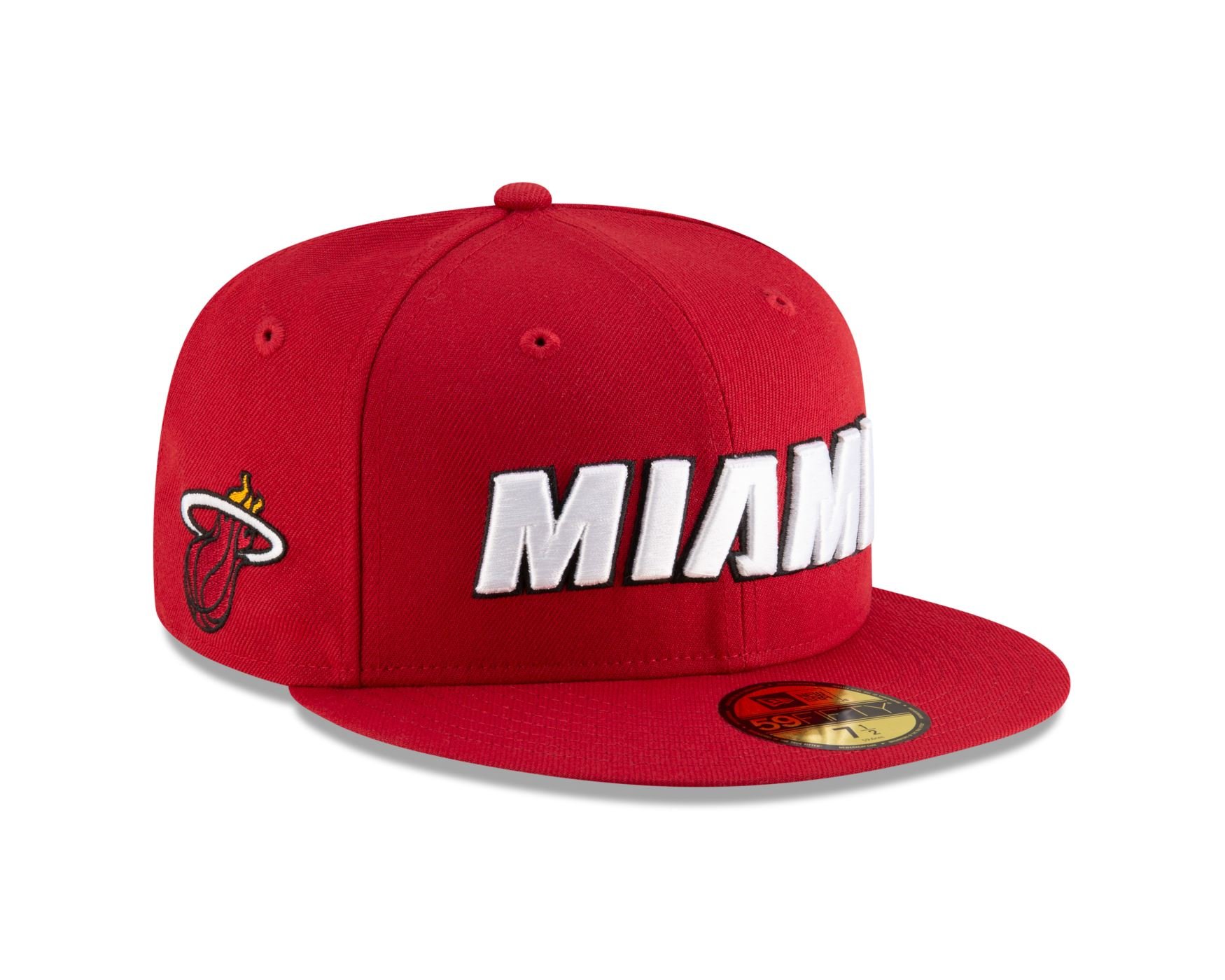 Bone New Era  59FIFTY Miami Heat NBA Vermelho Vermelho 3