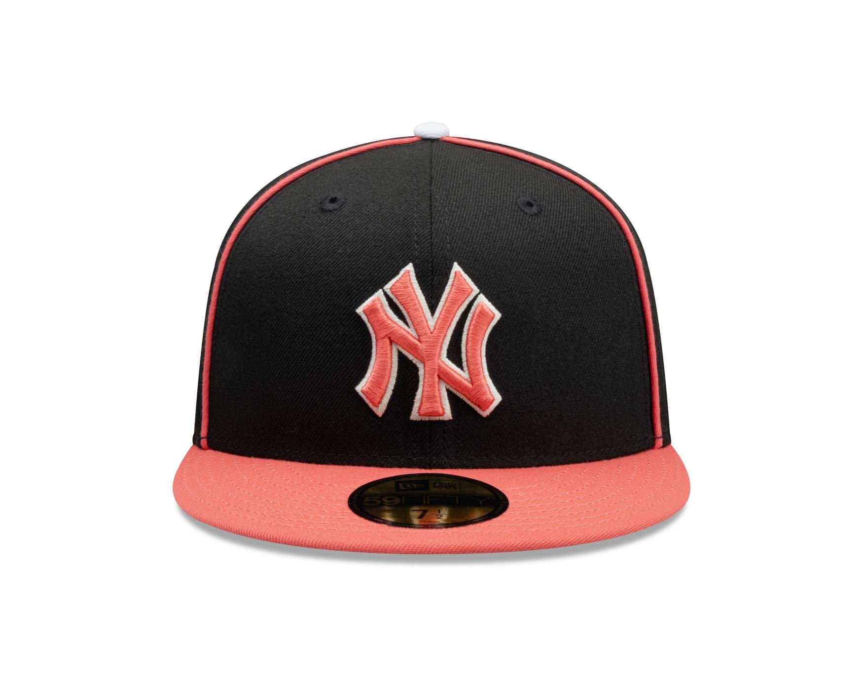 Bone New Era 59FIFTY New York Yankees MLB Off White Preto/Rosa 2